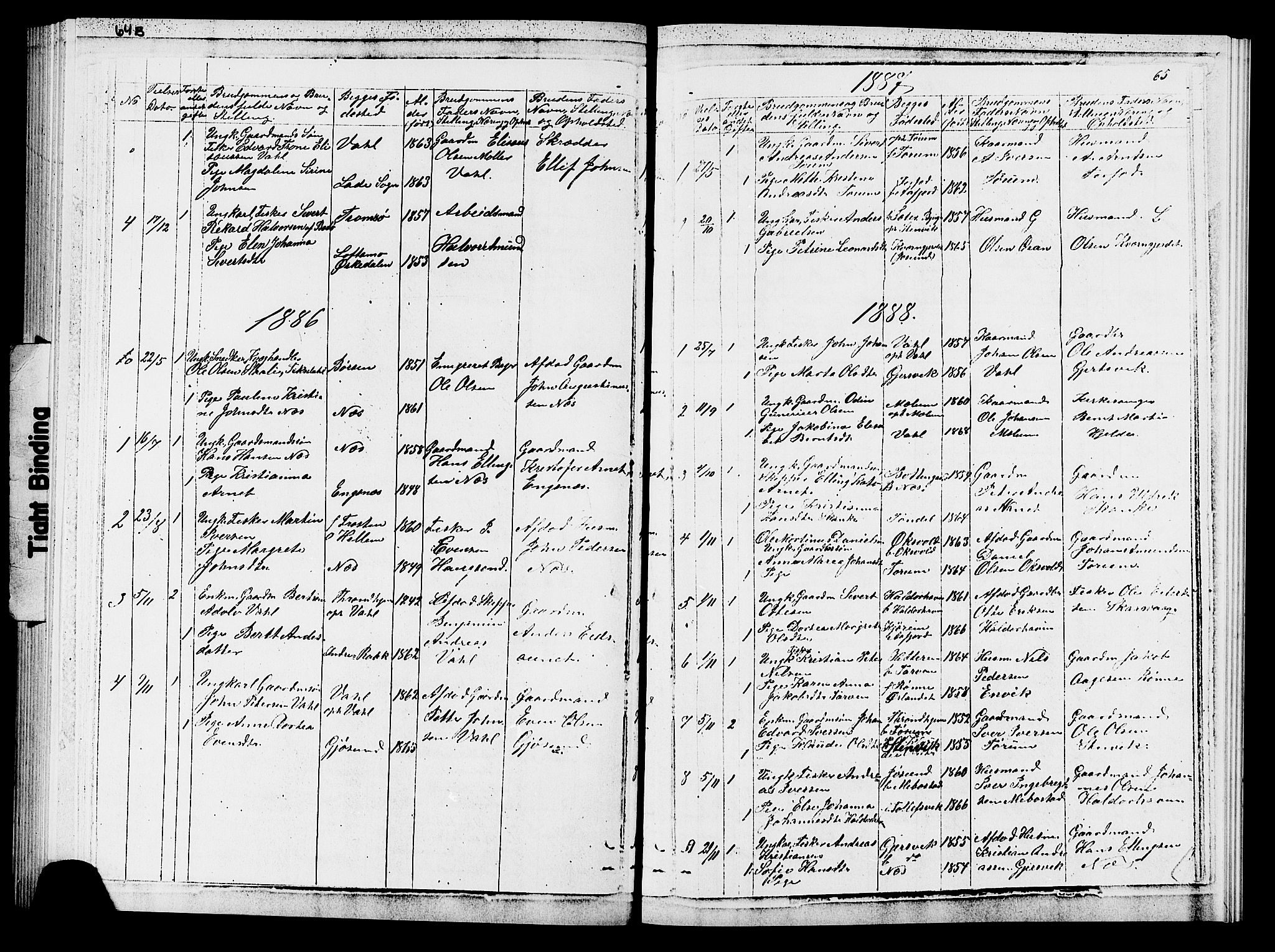 Ministerialprotokoller, klokkerbøker og fødselsregistre - Sør-Trøndelag, SAT/A-1456/652/L0653: Parish register (copy) no. 652C01, 1866-1910, p. 65