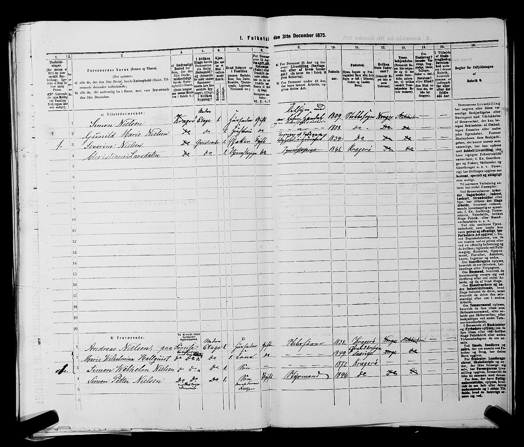 SAKO, 1875 census for 0801P Kragerø, 1875, p. 616