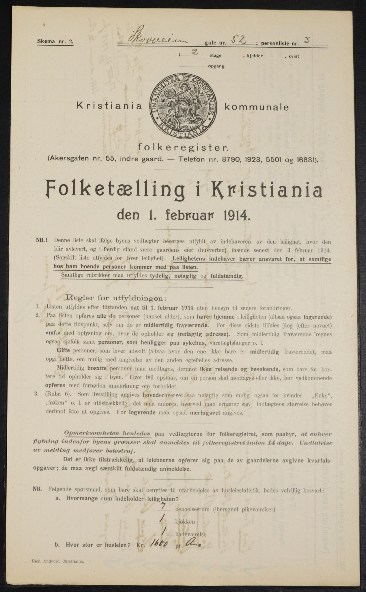 OBA, Municipal Census 1914 for Kristiania, 1914, p. 96769