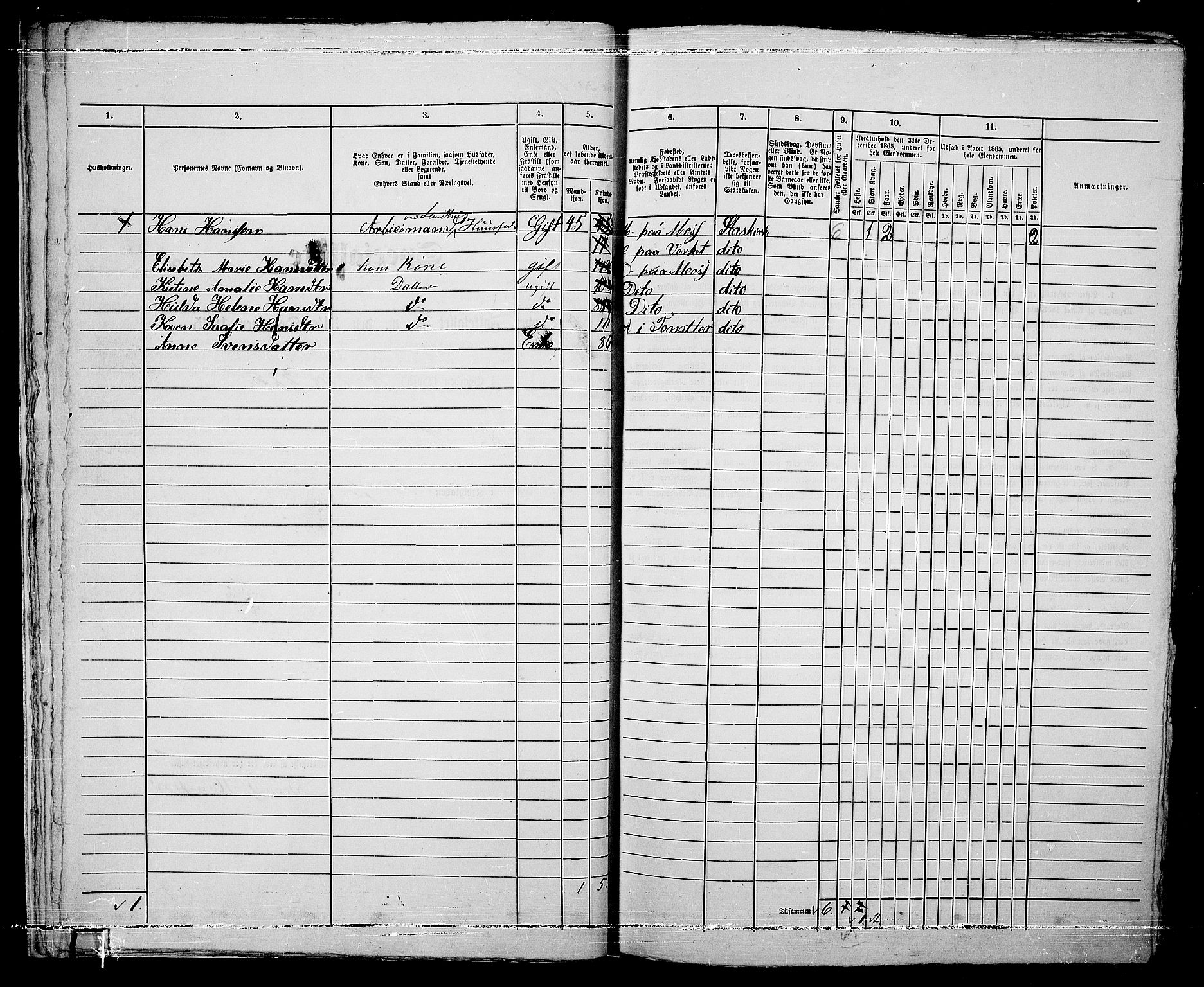 RA, 1865 census for Moss/Moss, 1865, p. 368