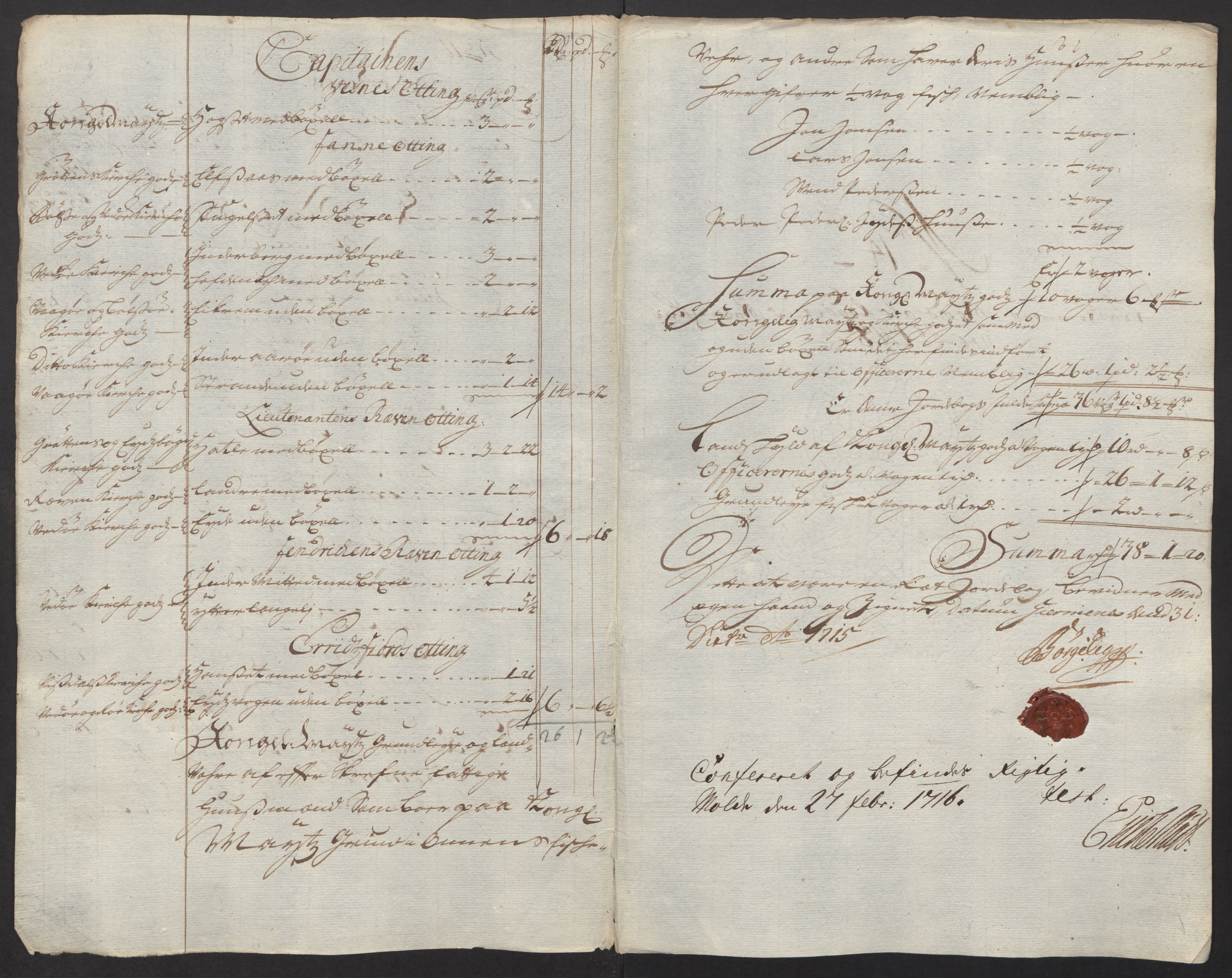Rentekammeret inntil 1814, Reviderte regnskaper, Fogderegnskap, RA/EA-4092/R55/L3663: Fogderegnskap Romsdal, 1715-1716, p. 146