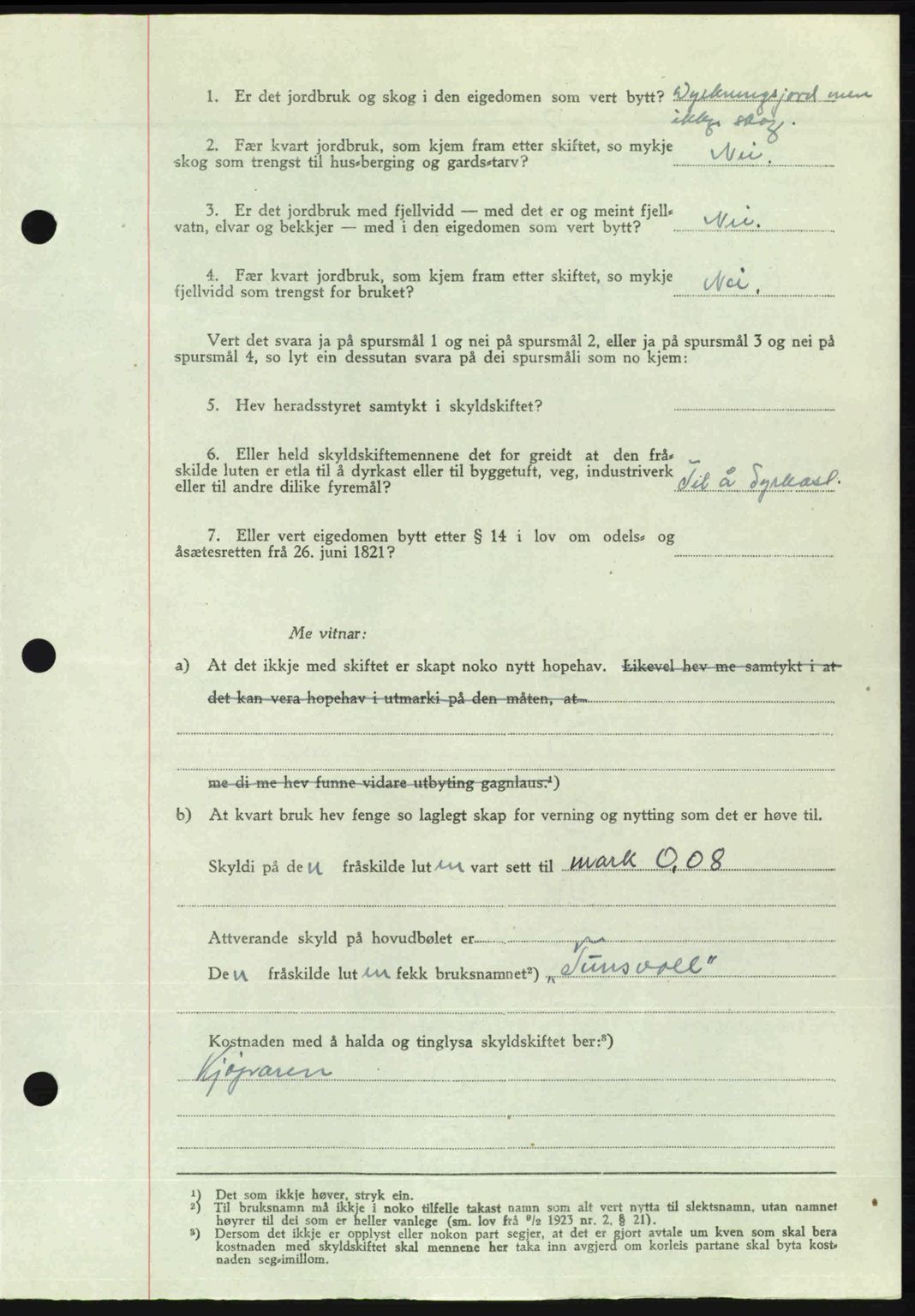 Romsdal sorenskriveri, SAT/A-4149/1/2/2C: Mortgage book no. A24, 1947-1947, Diary no: : 2976/1947