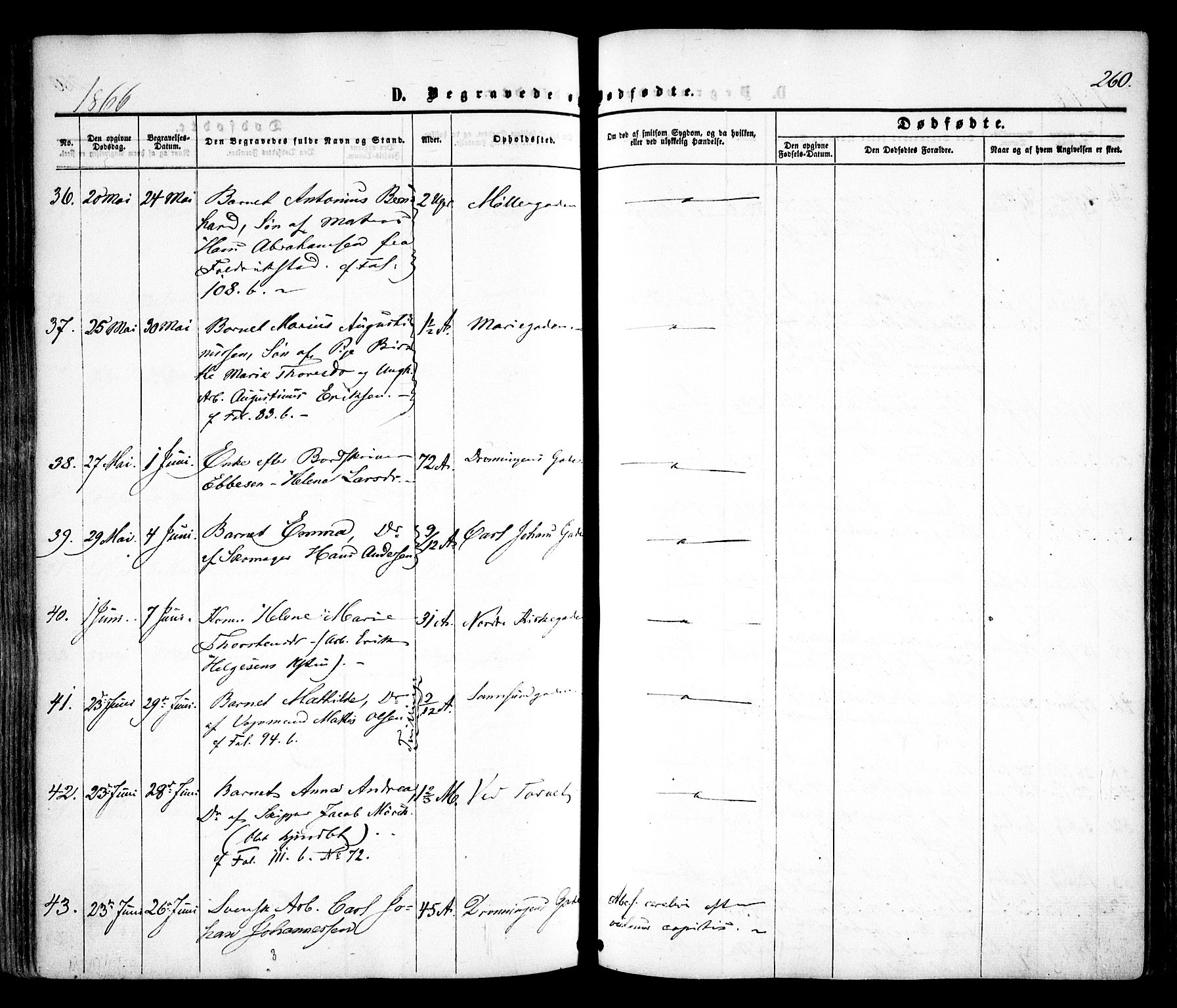 Sarpsborg prestekontor Kirkebøker, AV/SAO-A-2006/F/Fa/L0001: Parish register (official) no. 1, 1859-1868, p. 260