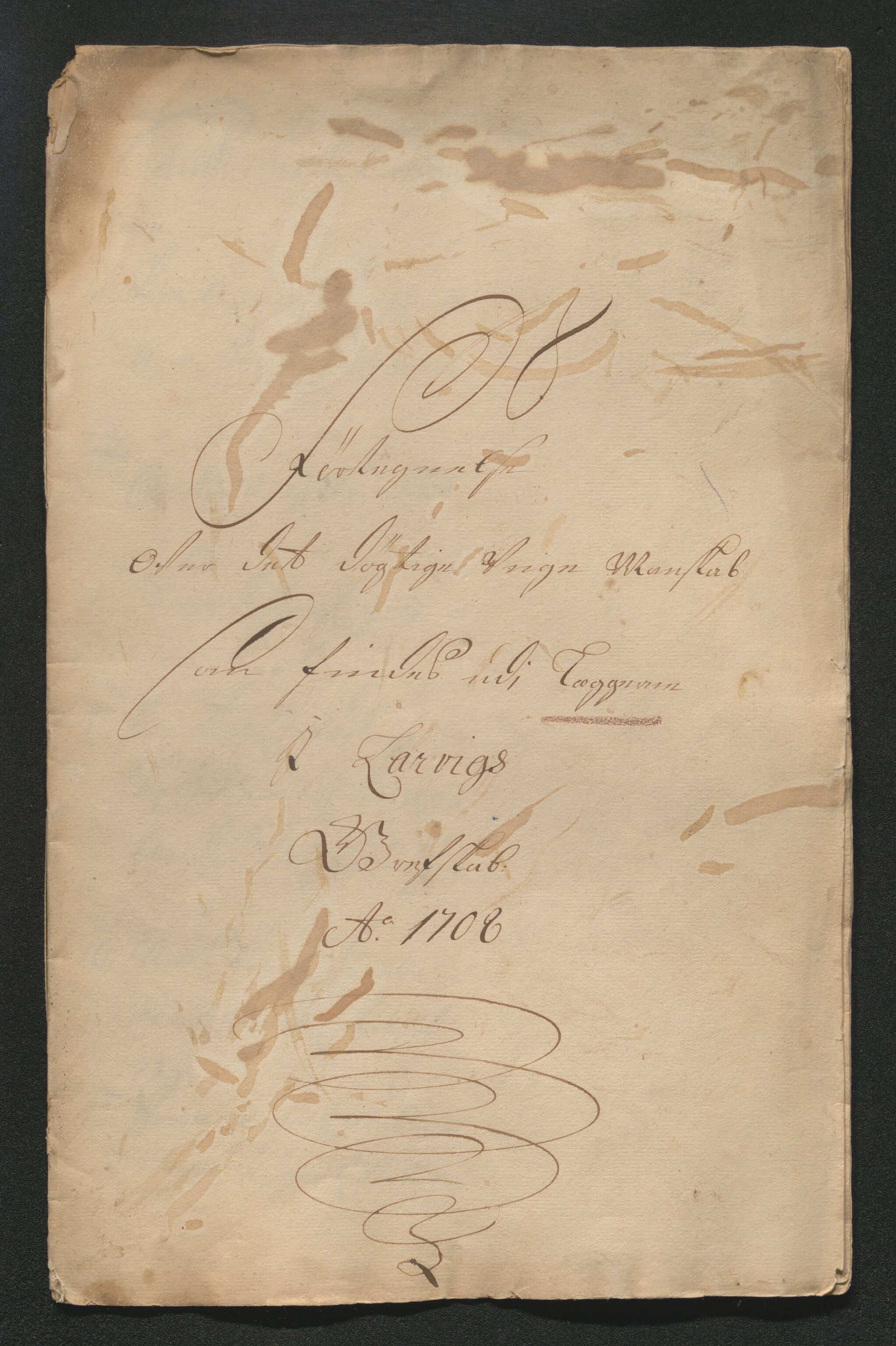 Larvik grevskap, AV/SAKO-A-1056/F/Ff/Ffa/L0001: Ruller og manntall, 1708-1734, p. 8