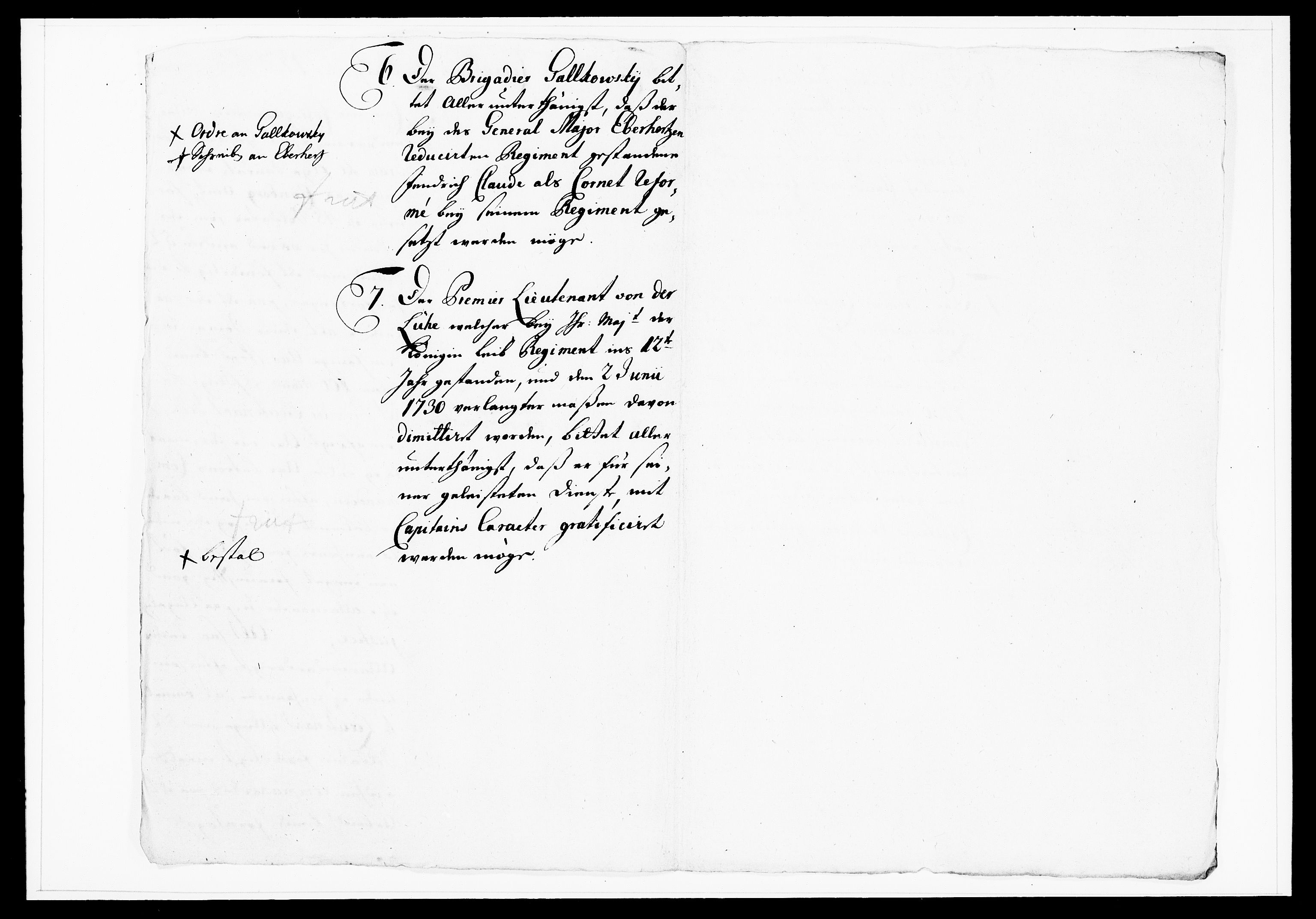 Krigskollegiet, Krigskancelliet, DRA/A-0006/-/1099-1102: Refererede sager, 1731, p. 103
