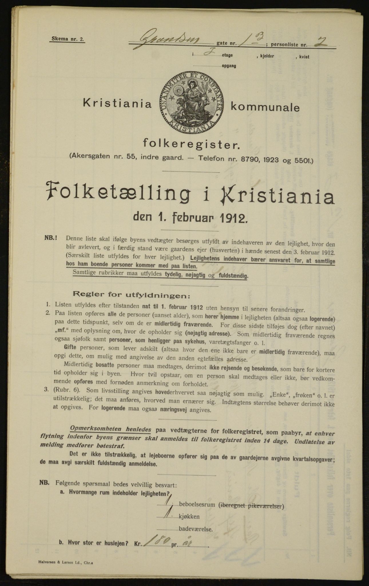 OBA, Municipal Census 1912 for Kristiania, 1912, p. 29520