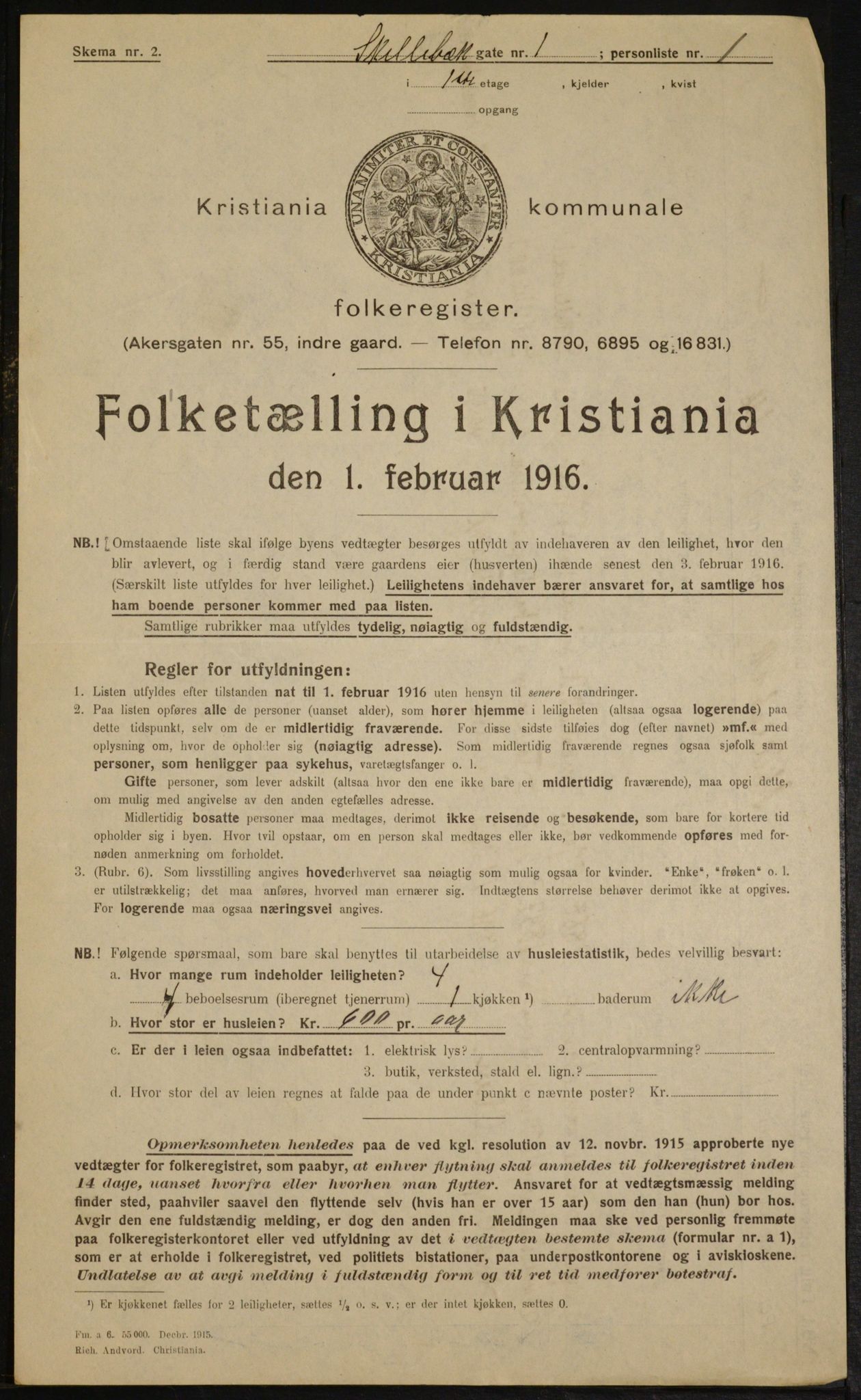 OBA, Municipal Census 1916 for Kristiania, 1916, p. 97899