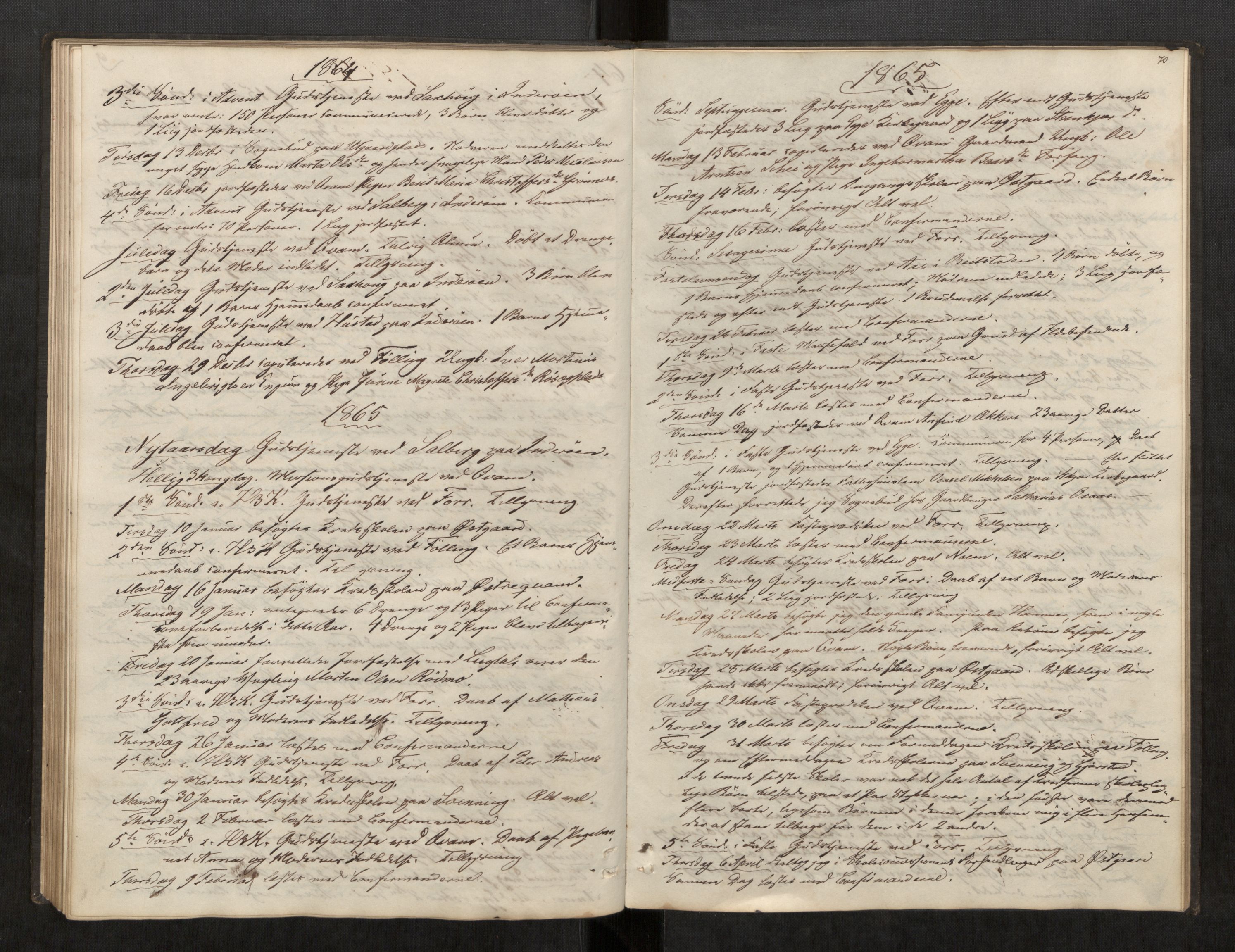 Stod sokneprestkontor, AV/SAT-A-1164/2/I/I1/I1d/L0002: Curate's parish register no. 2, 1850-1869, p. 70