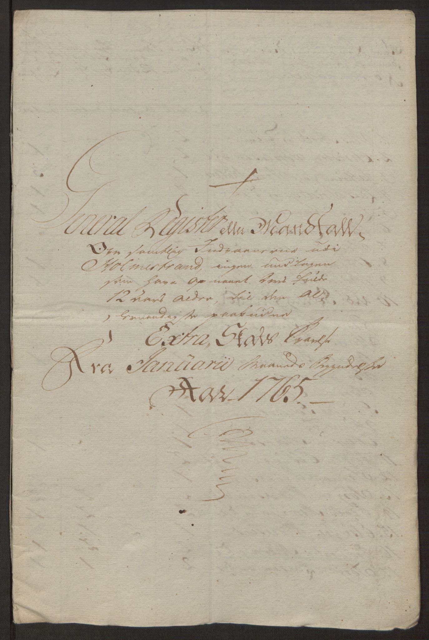 Rentekammeret inntil 1814, Reviderte regnskaper, Byregnskaper, AV/RA-EA-4066/R/Rh/L0163/0001: [H4] Kontribusjonsregnskap / Ekstraskatt, Holmestrand, 1762-1772, p. 192