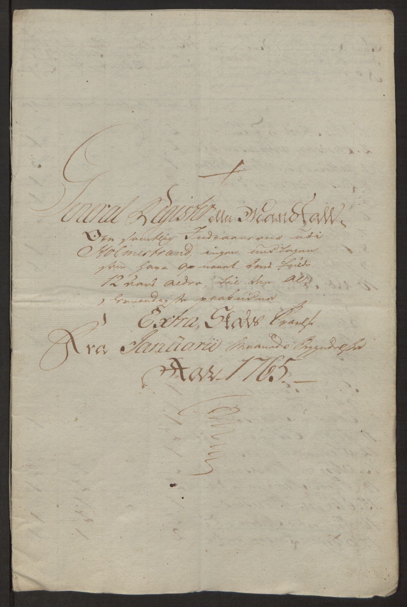 Rentekammeret inntil 1814, Reviderte regnskaper, Byregnskaper, RA/EA-4066/R/Rh/L0163/0001: [H4] Kontribusjonsregnskap / Ekstraskatt, Holmestrand, 1762-1772, p. 192