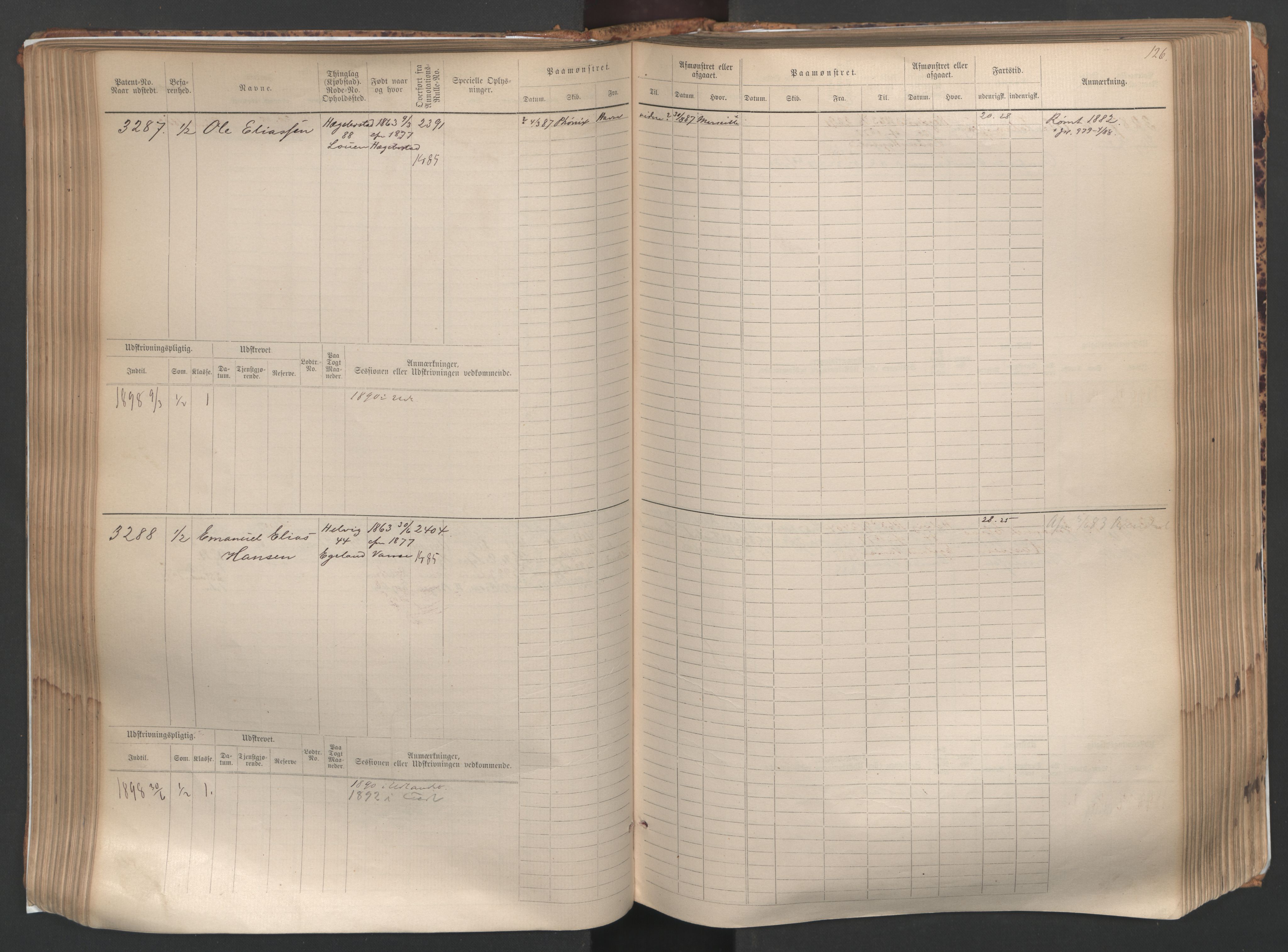 Farsund mønstringskrets, AV/SAK-2031-0017/F/Fb/L0005: Hovedrulle nr 3041-3804, M-8, 1883-1930, p. 129