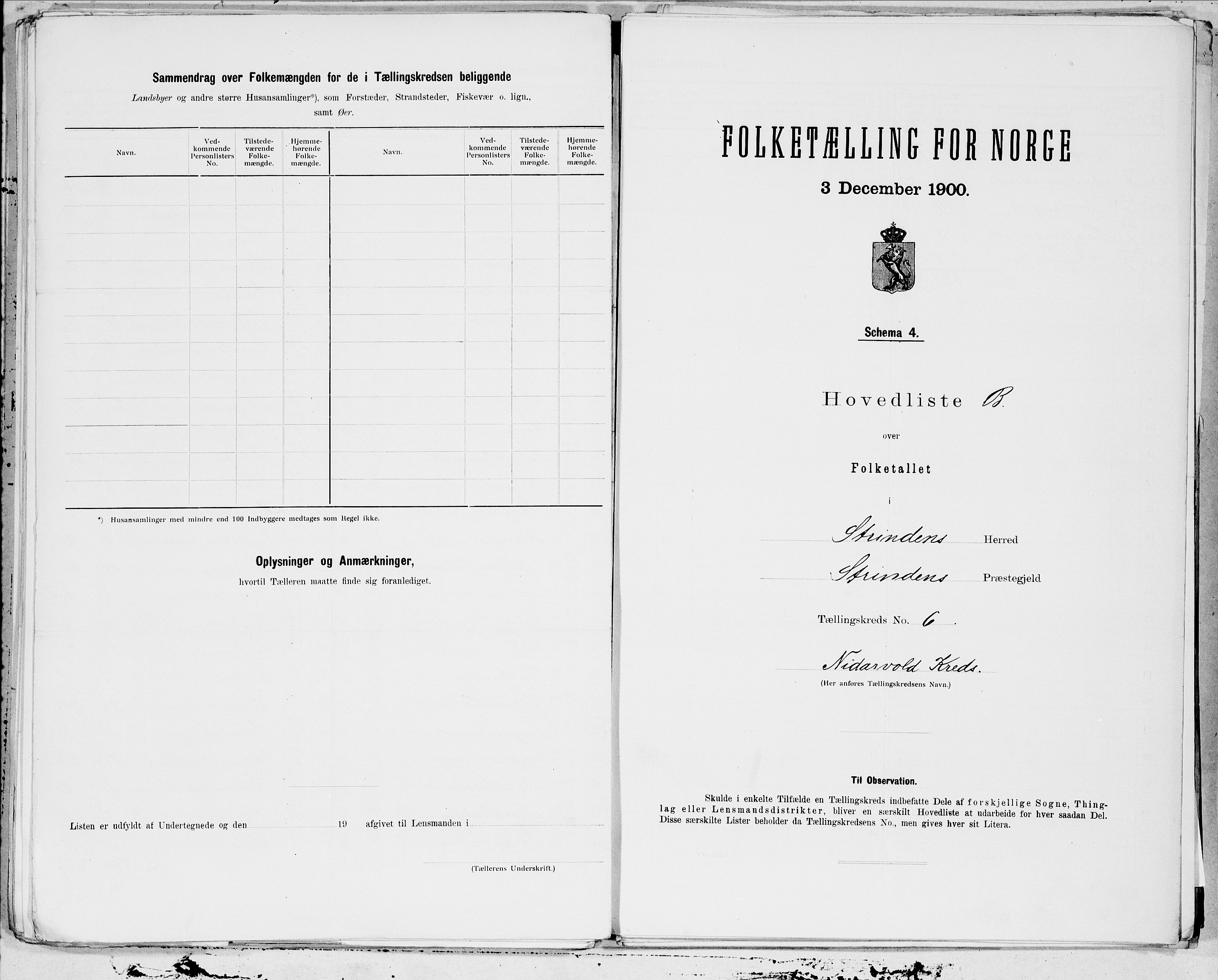 SAT, 1900 census for Strinda, 1900, p. 20