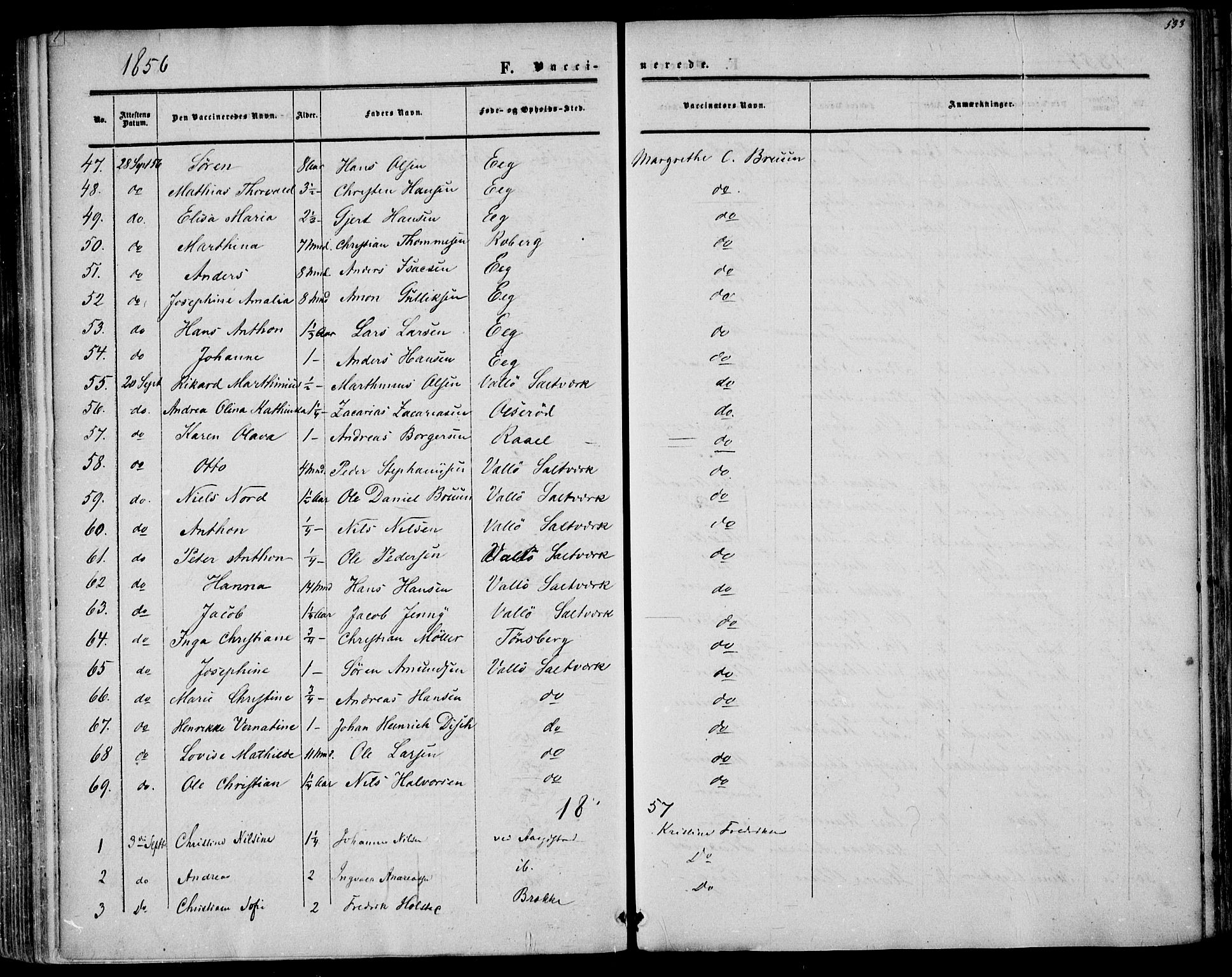 Sem kirkebøker, SAKO/A-5/F/Fa/L0007: Parish register (official) no. I 7, 1856-1865, p. 533