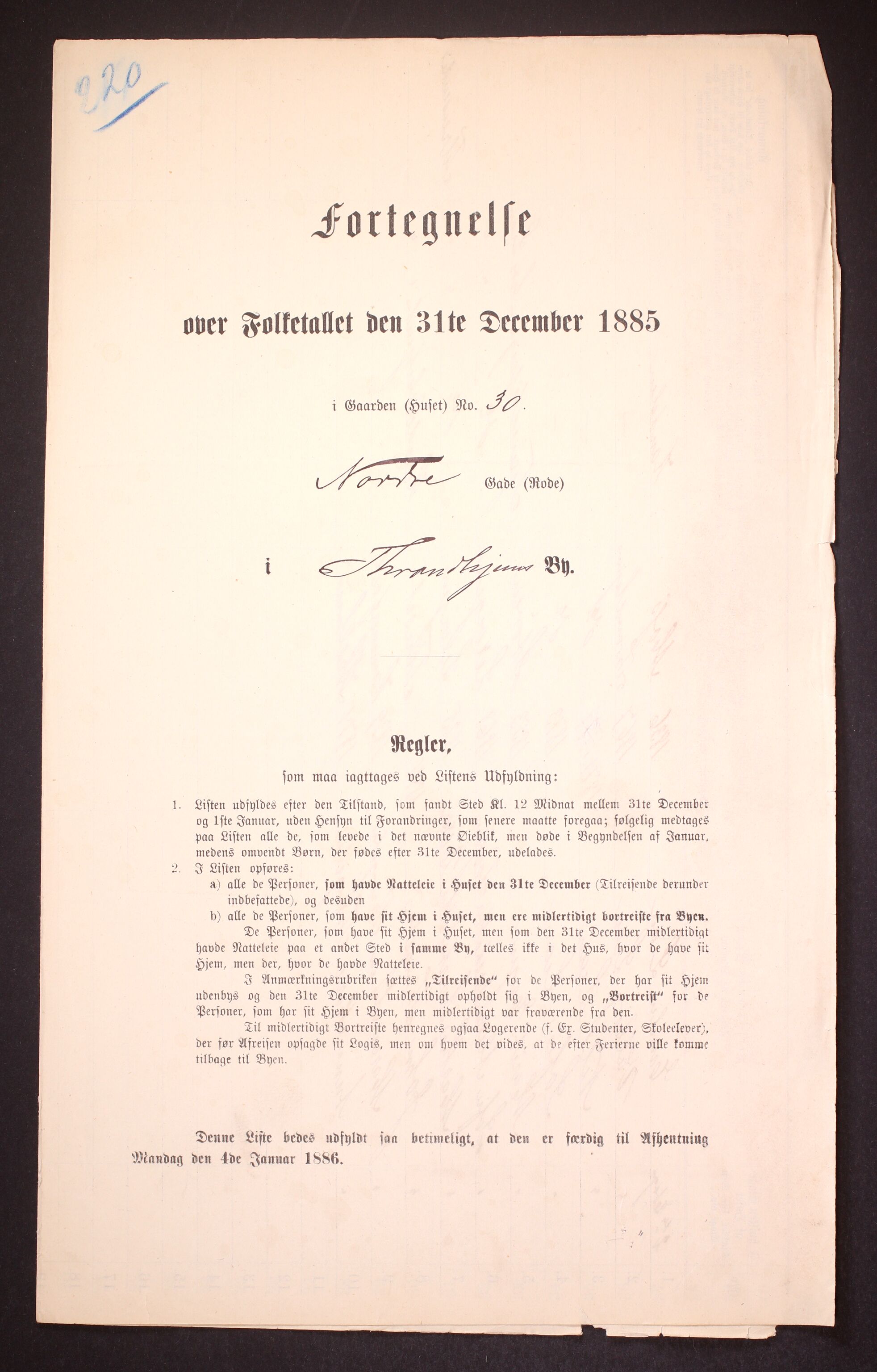 SAT, 1885 census for 1601 Trondheim, 1885, p. 1566