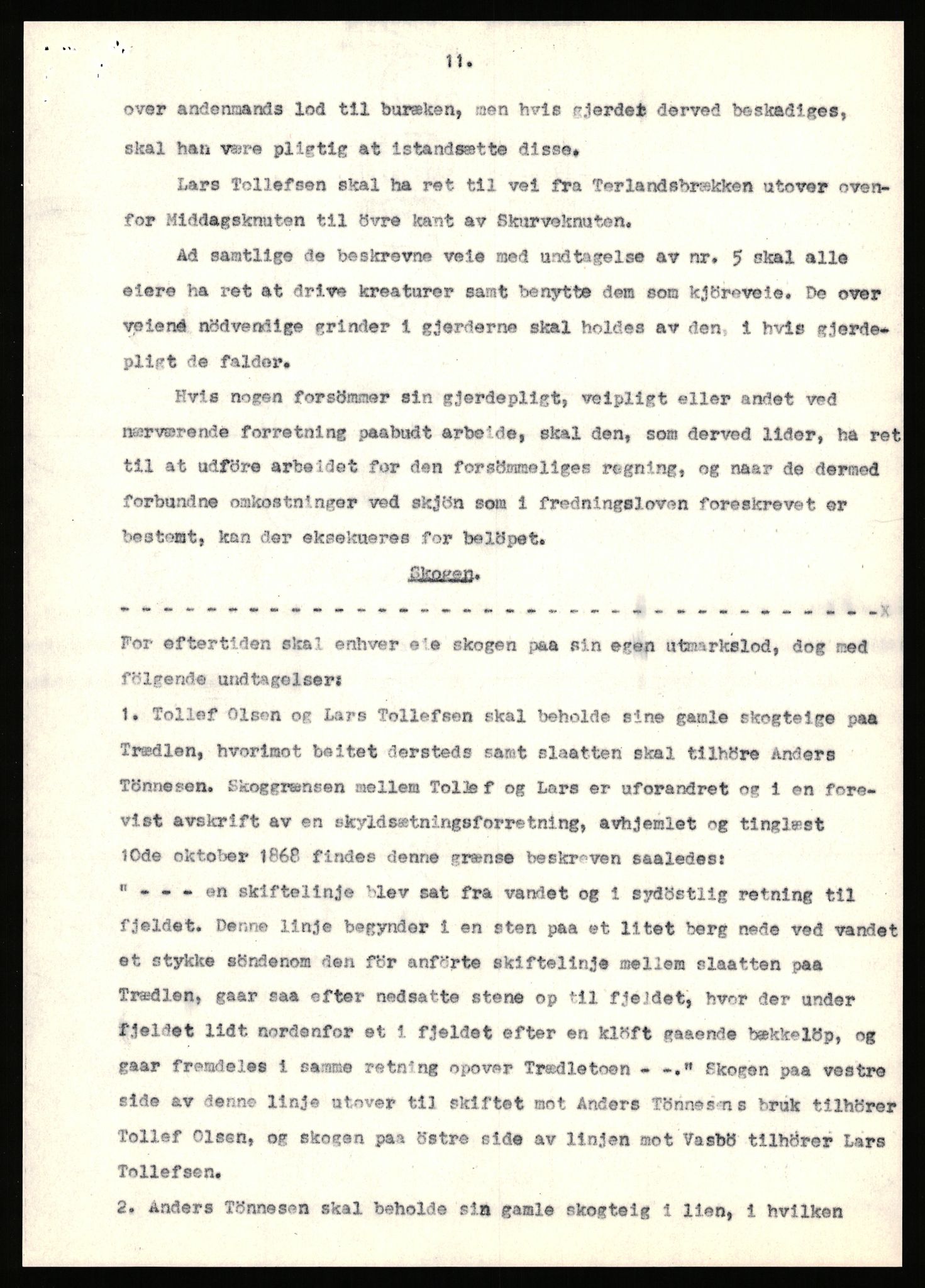 Statsarkivet i Stavanger, AV/SAST-A-101971/03/Y/Yj/L0052: Avskrifter sortert etter gårdsnavn: Landråk  - Leidland, 1750-1930, p. 279