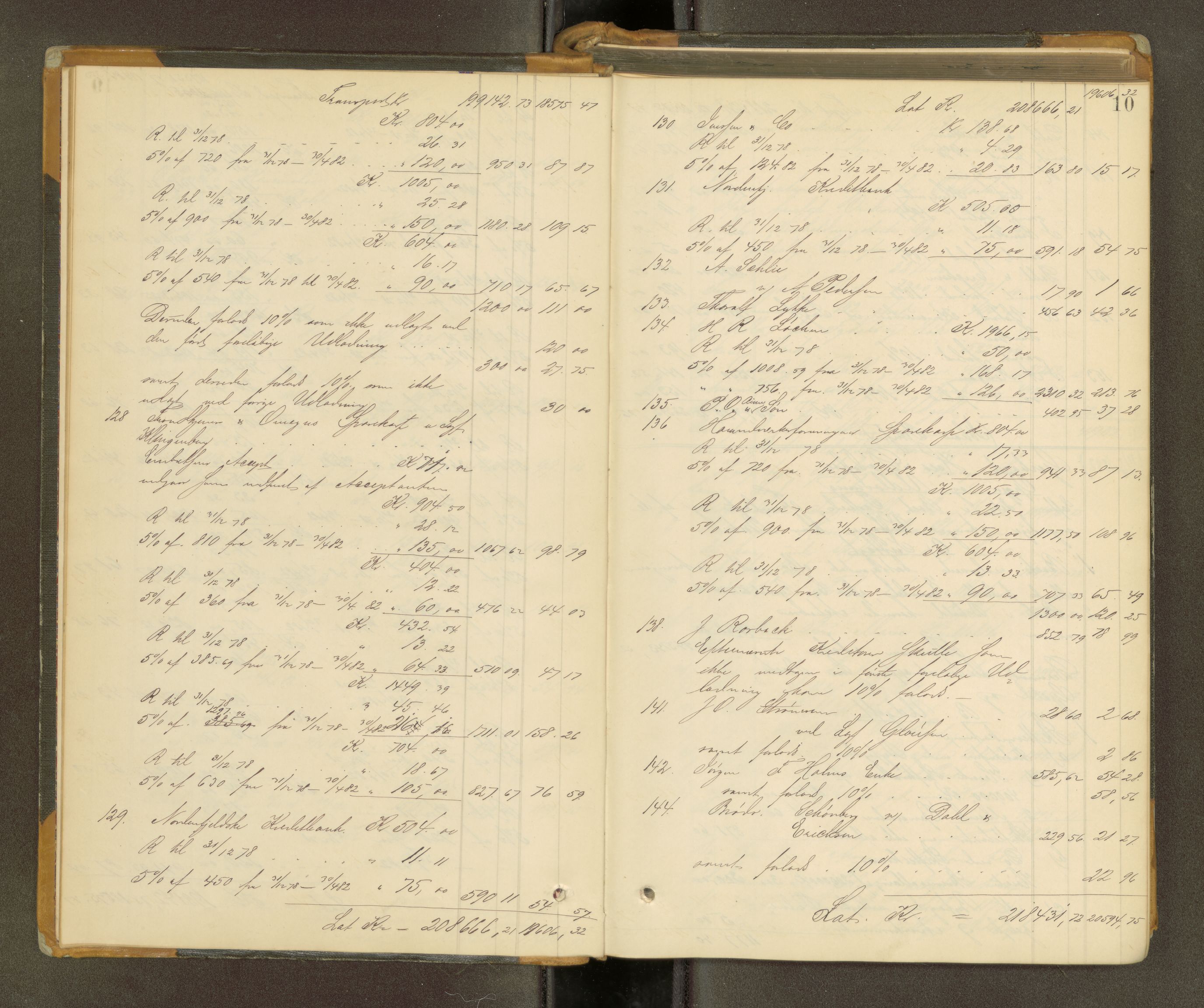 Trondheim byfogd, AV/SAT-A-0003/1/3/3A/L0033: Skifteutlodningsprotokoll - 4/2-7/6. (m/ register), 1882-1884, p. 10