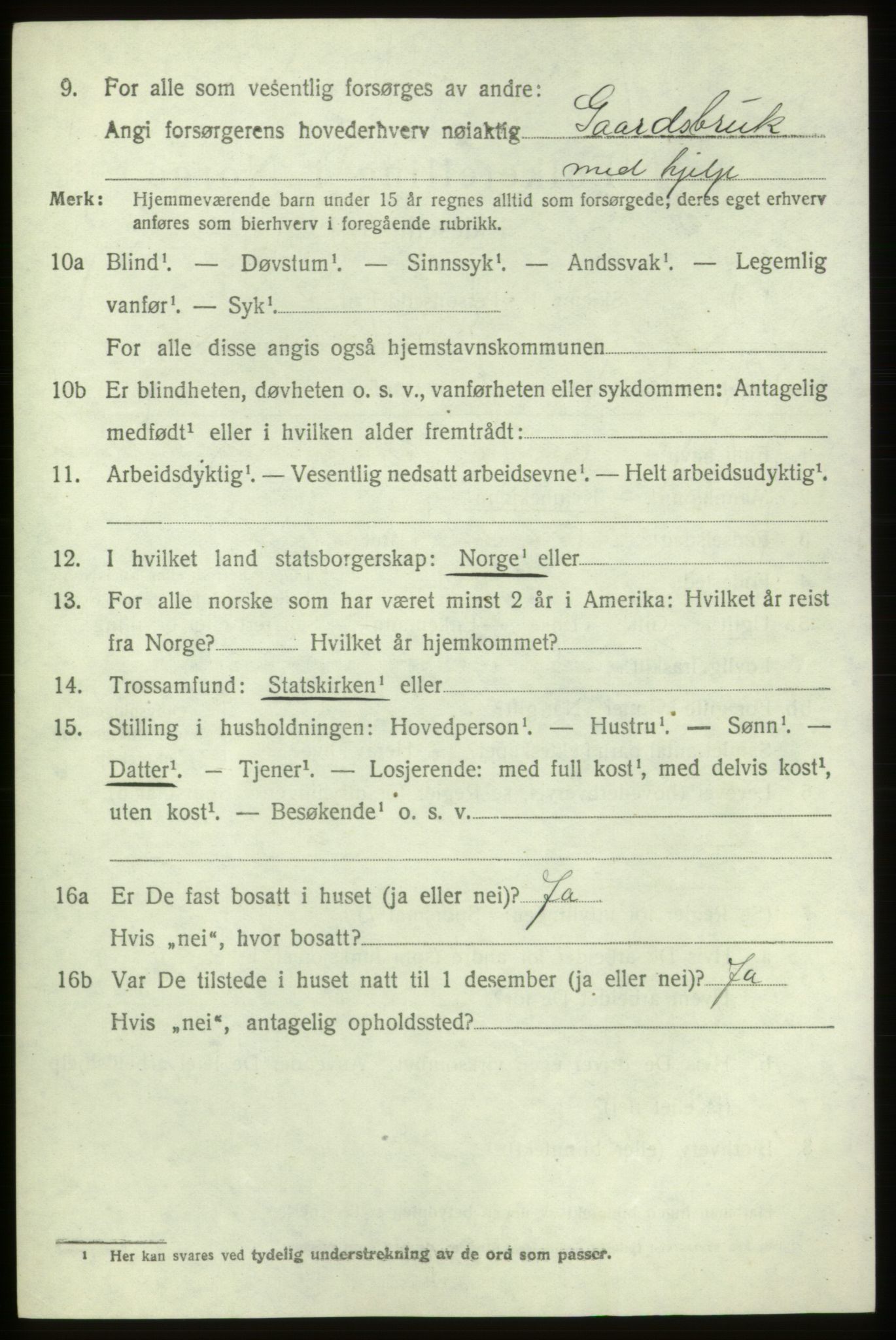 SAB, 1920 census for Fitjar, 1920, p. 3737