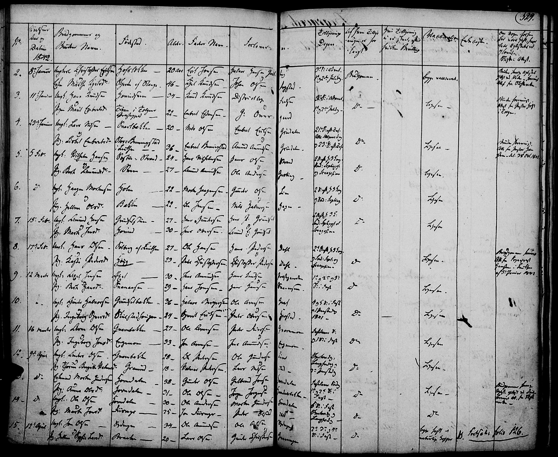 Elverum prestekontor, AV/SAH-PREST-044/H/Ha/Haa/L0008: Parish register (official) no. 8, 1830-1842, p. 329