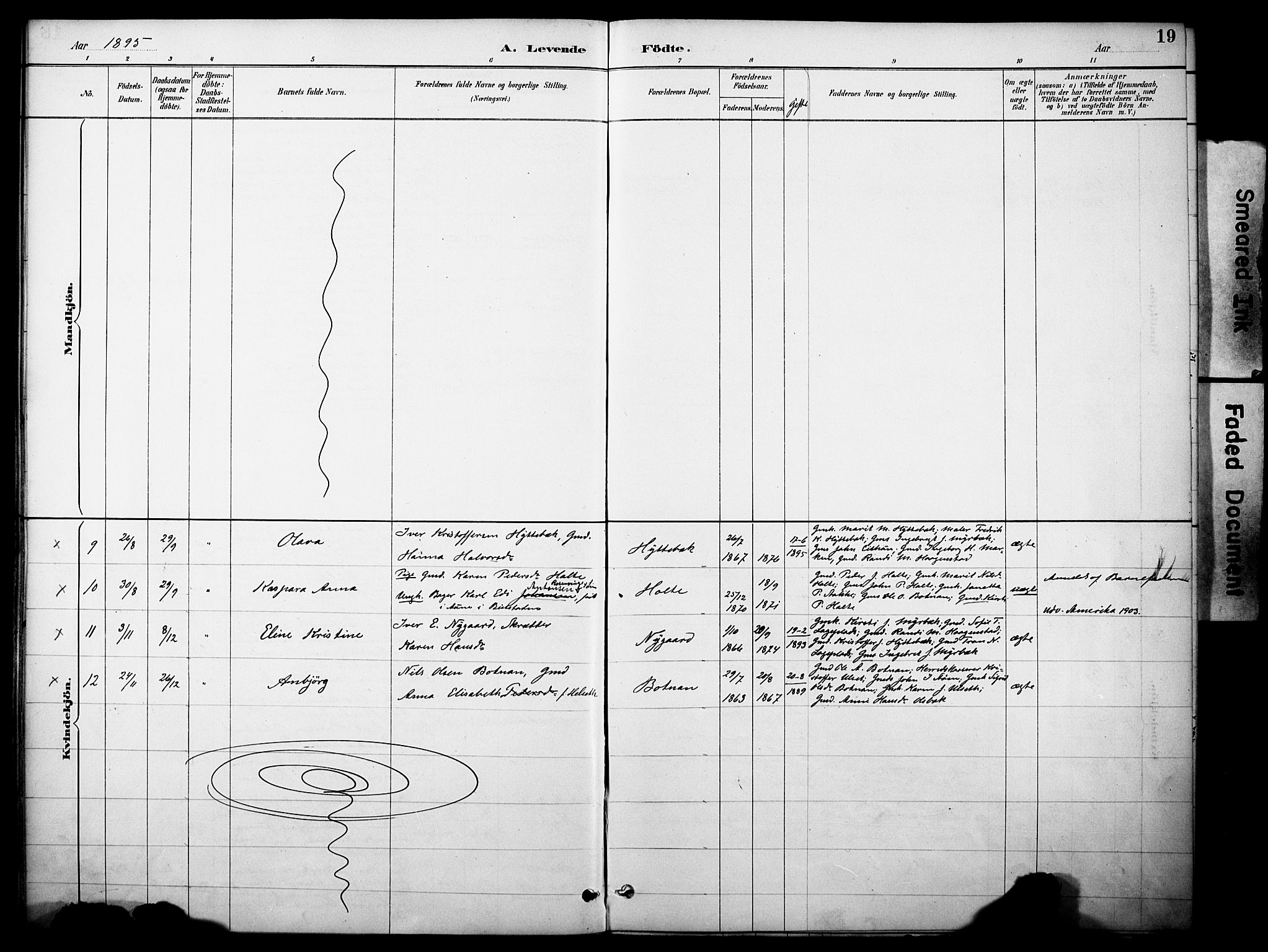 Kvikne prestekontor, AV/SAH-PREST-064/H/Ha/Haa/L0007: Parish register (official) no. 7, 1887-1911, p. 19