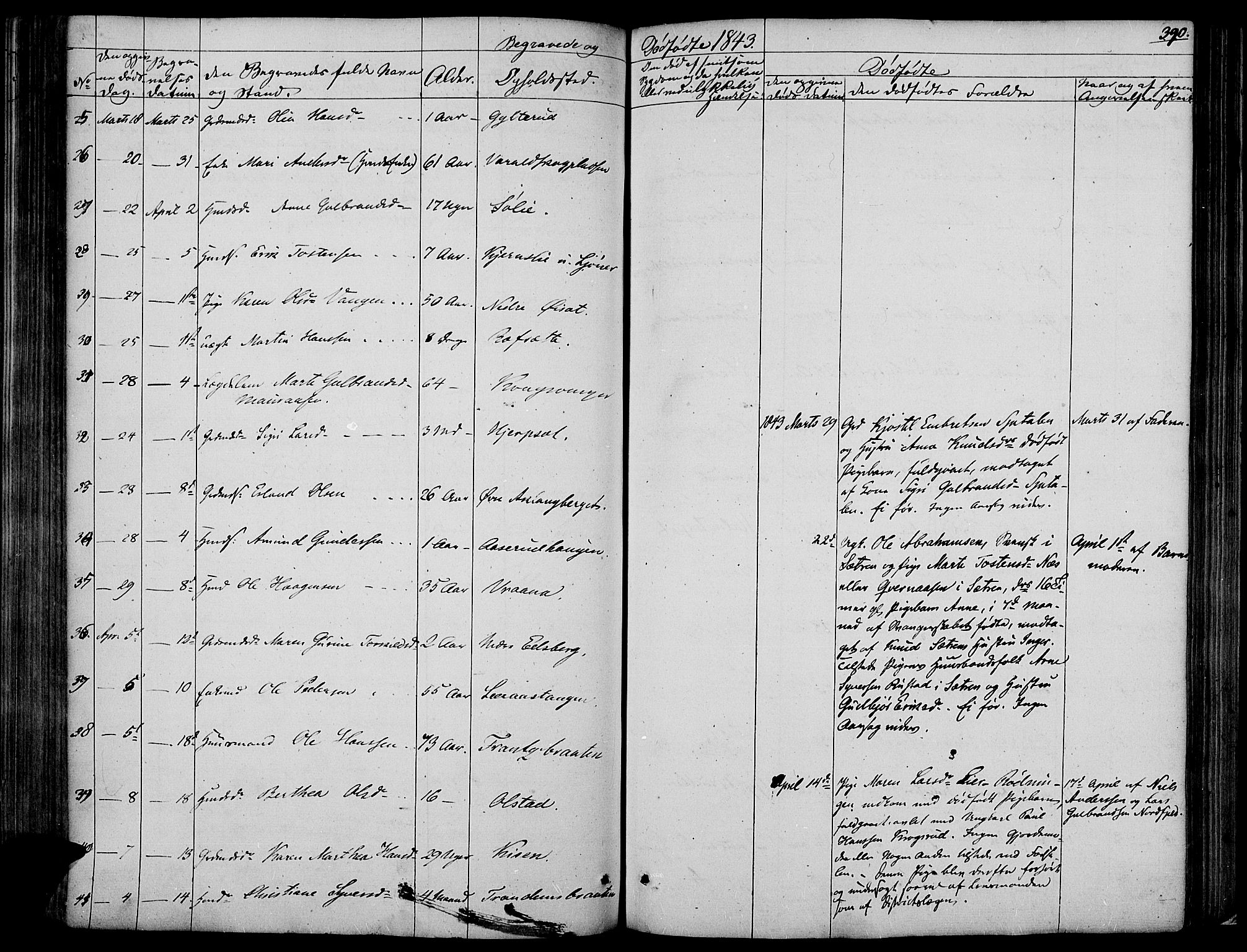 Vinger prestekontor, AV/SAH-PREST-024/H/Ha/Haa/L0008: Parish register (official) no. 8, 1839-1847, p. 390