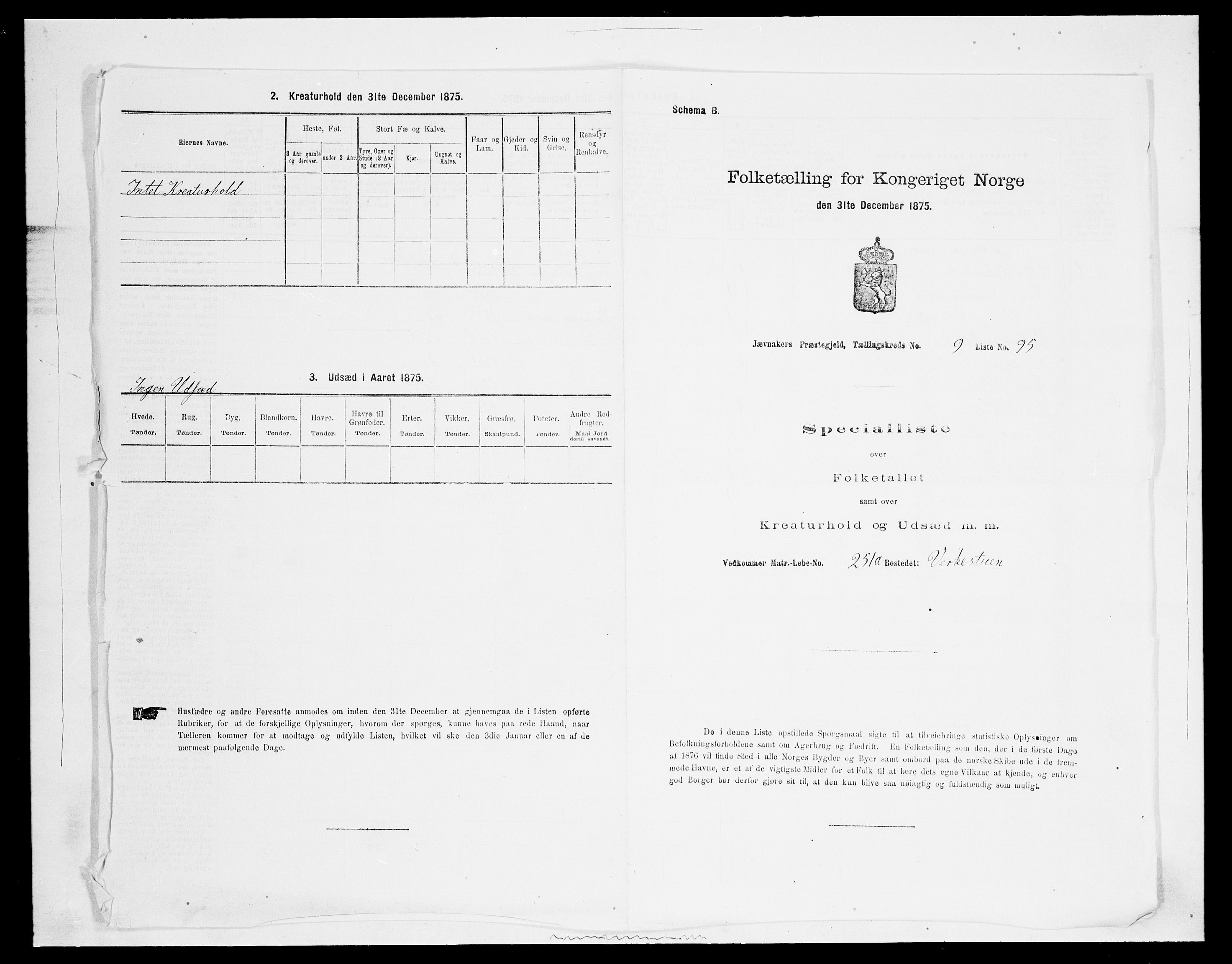 SAH, 1875 census for 0532P Jevnaker, 1875, p. 1703