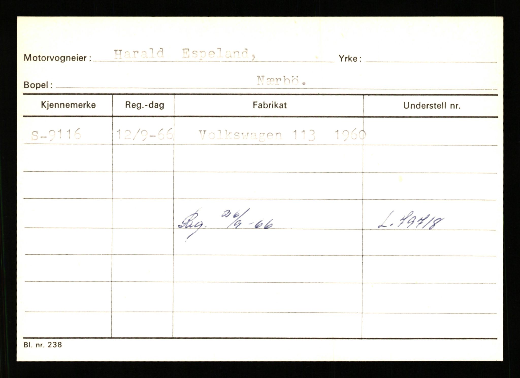 Stavanger trafikkstasjon, AV/SAST-A-101942/0/G/L0002: Registreringsnummer: 5791 - 10405, 1930-1971, p. 2211