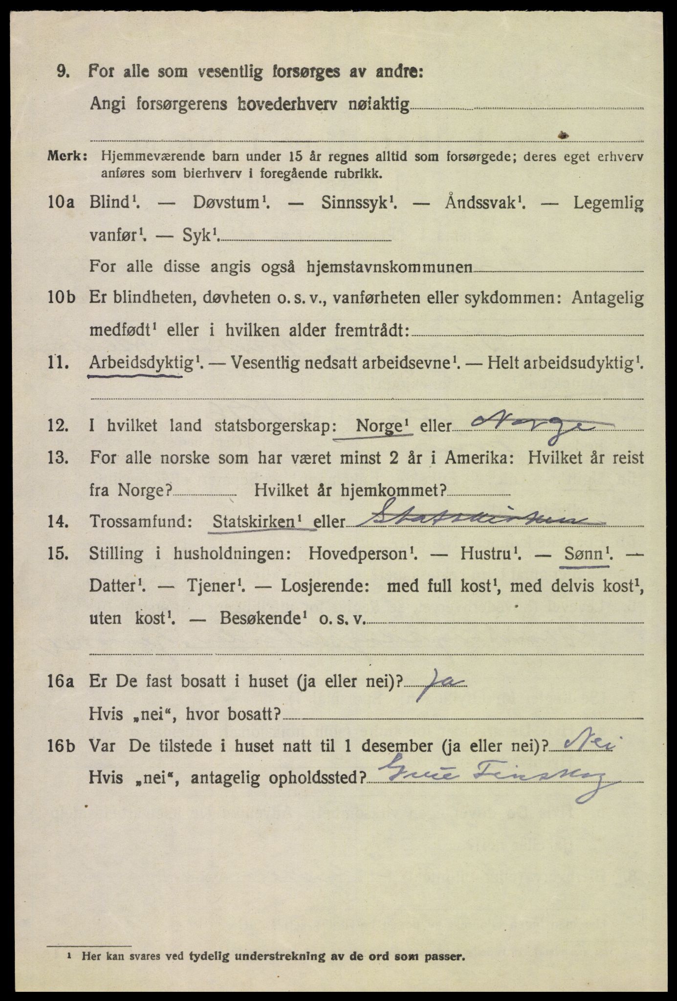 SAH, 1920 census for Grue, 1920, p. 9374