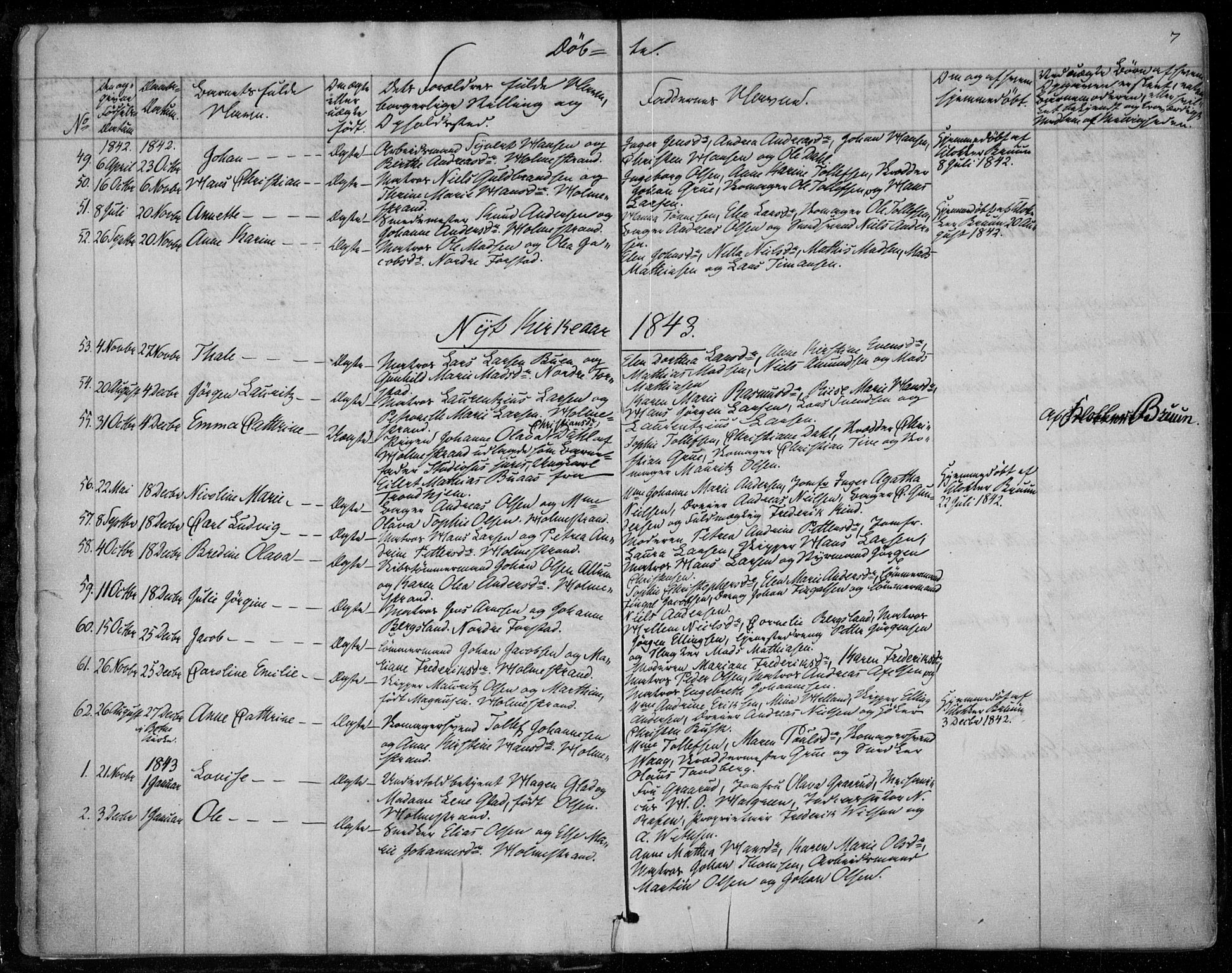Holmestrand kirkebøker, SAKO/A-346/F/Fa/L0002: Parish register (official) no. 2, 1840-1866, p. 7
