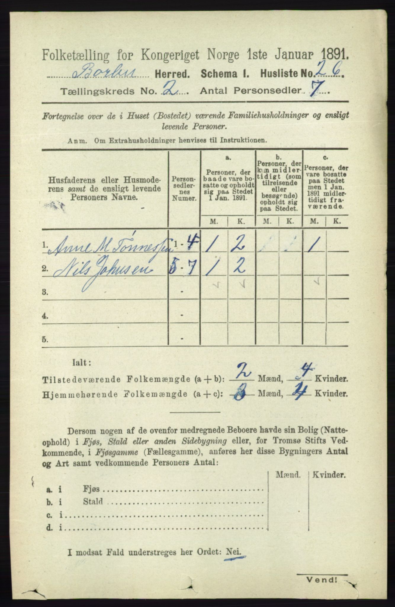 RA, 1891 census for 0990 Barbu, 1891, p. 868