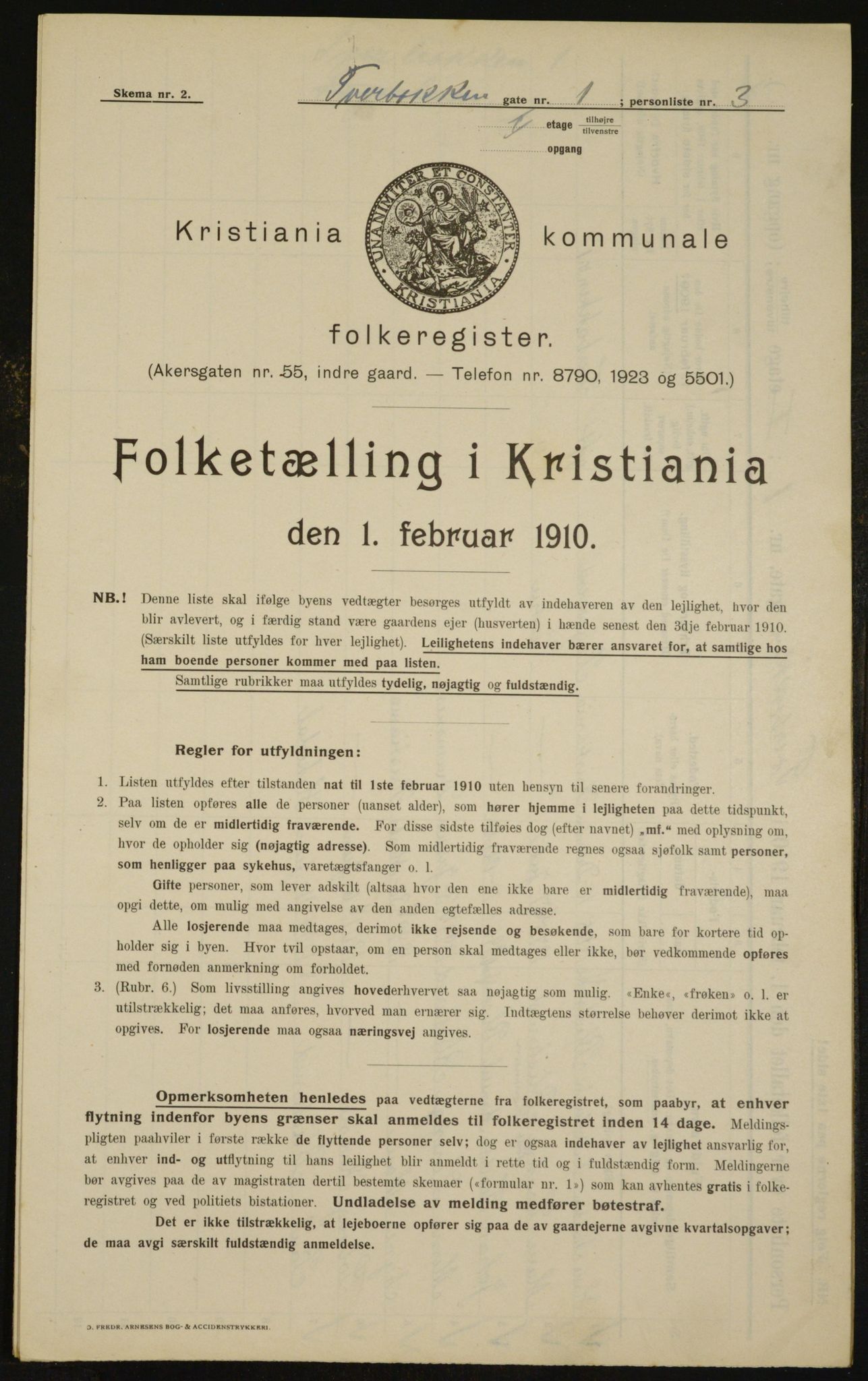 OBA, Municipal Census 1910 for Kristiania, 1910, p. 111395