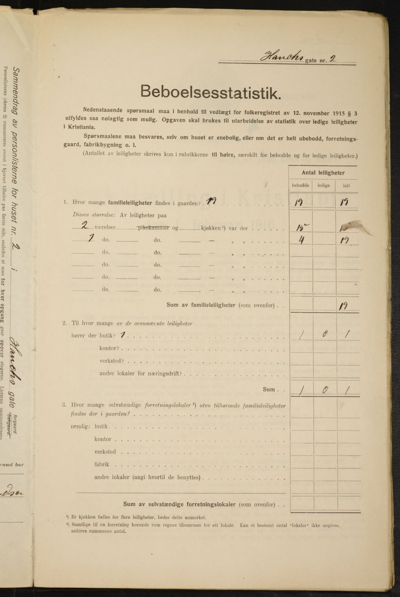 OBA, Municipal Census 1916 for Kristiania, 1916, p. 35647