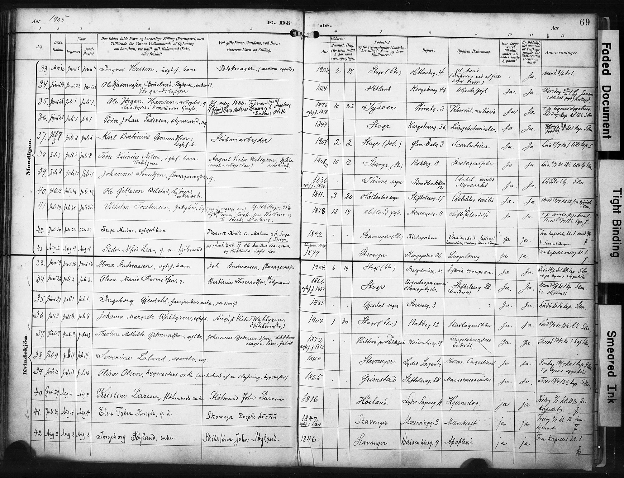 St. Petri sokneprestkontor, SAST/A-101813/001/30/30BA/L0022: Parish register (official) no. A 22, 1895-1919, p. 69