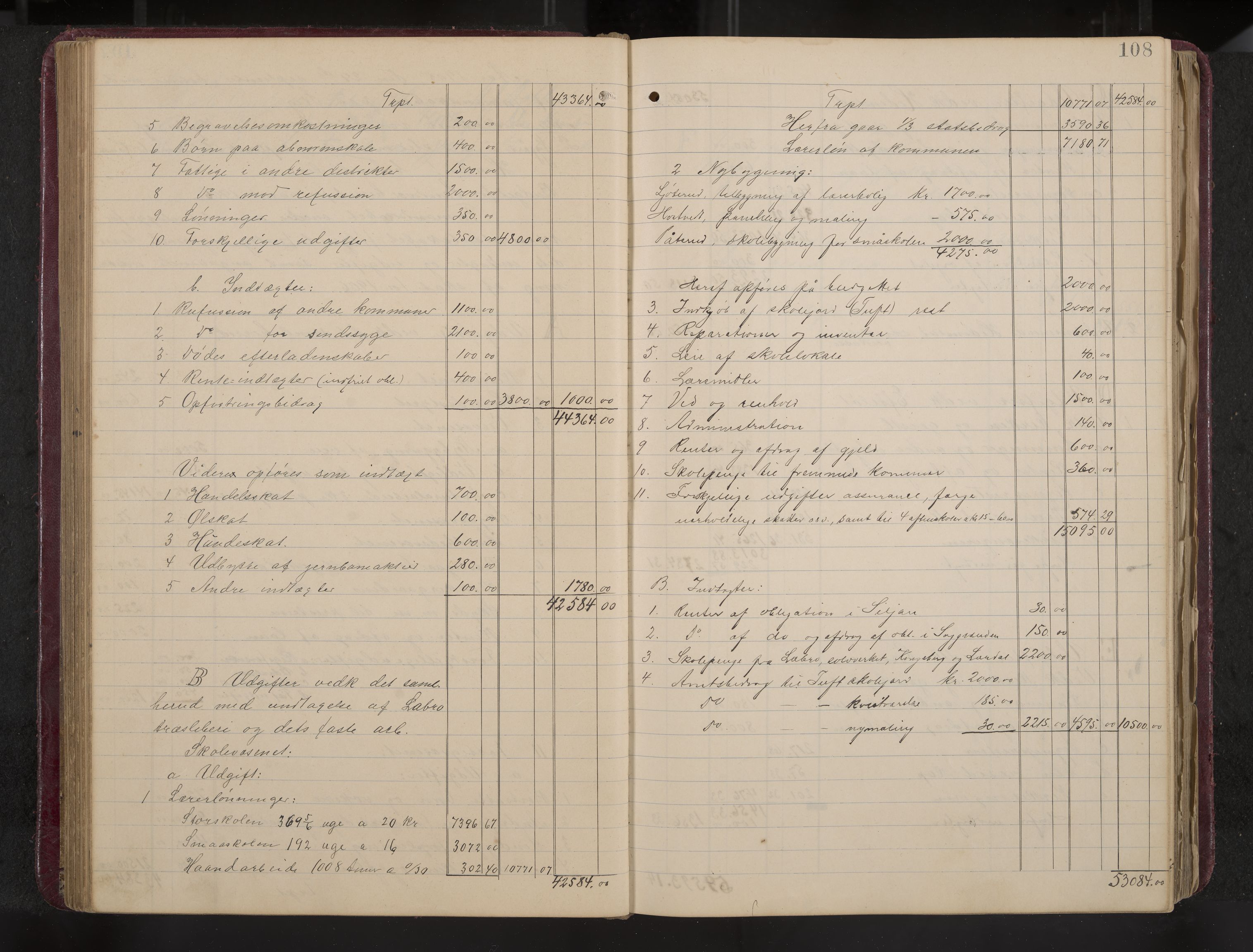 Ytre Sandsvær formannskap og sentraladministrasjon, IKAK/0629021/A/Aa/L0001: Møtebok med register, 1902-1919, p. 108