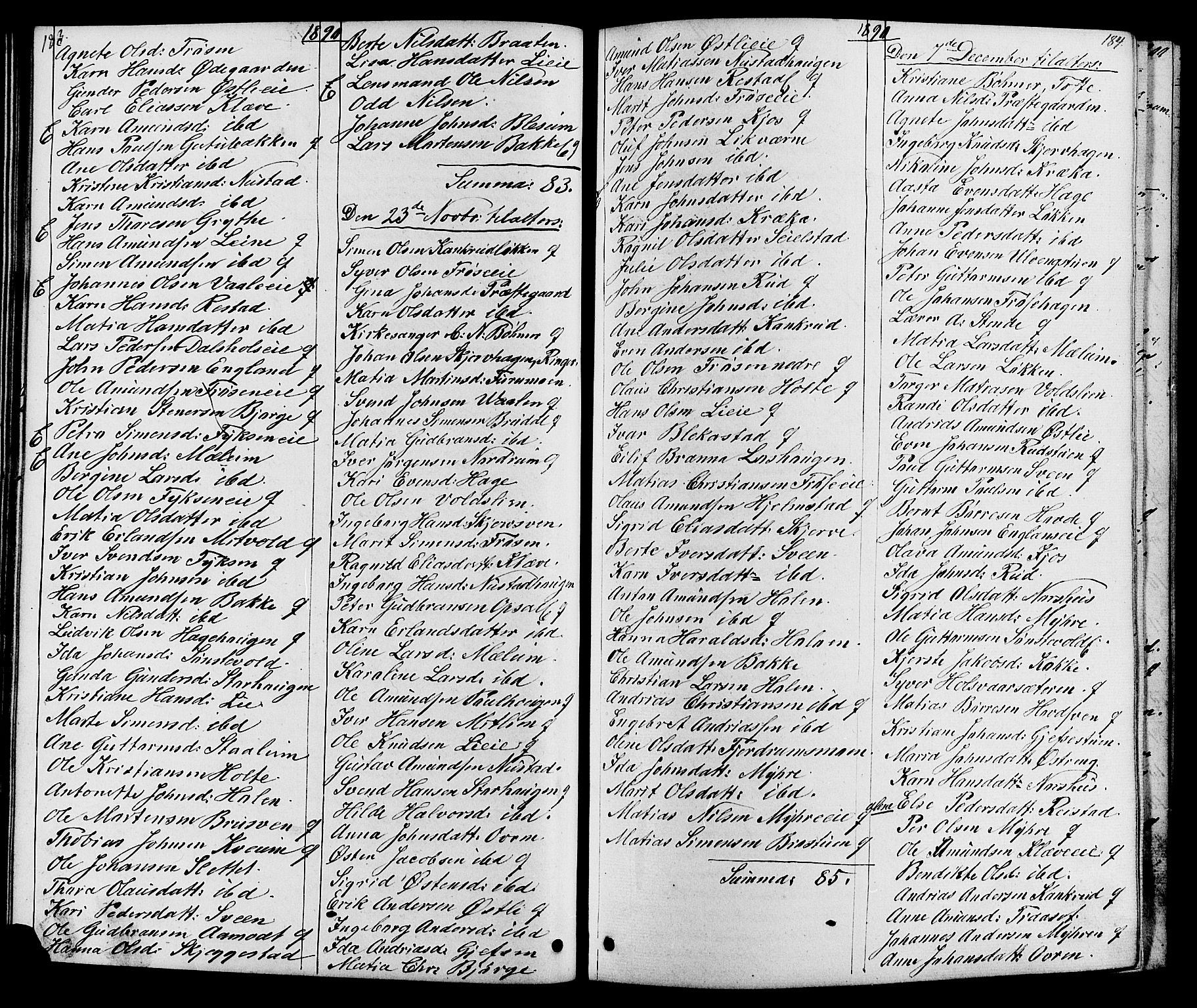 Østre Gausdal prestekontor, SAH/PREST-092/H/Ha/Hab/L0001: Parish register (copy) no. 1, 1863-1893, p. 183-184