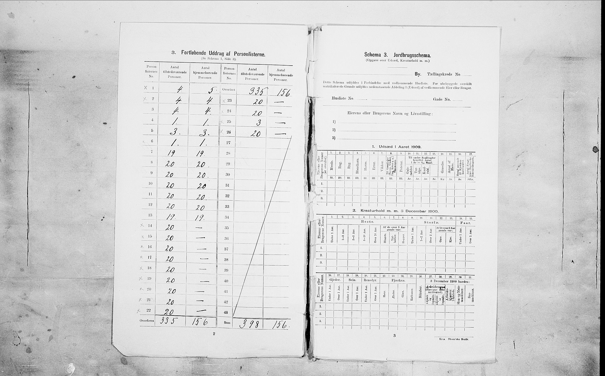 SAO, 1900 census for Kristiania, 1900, p. 92453