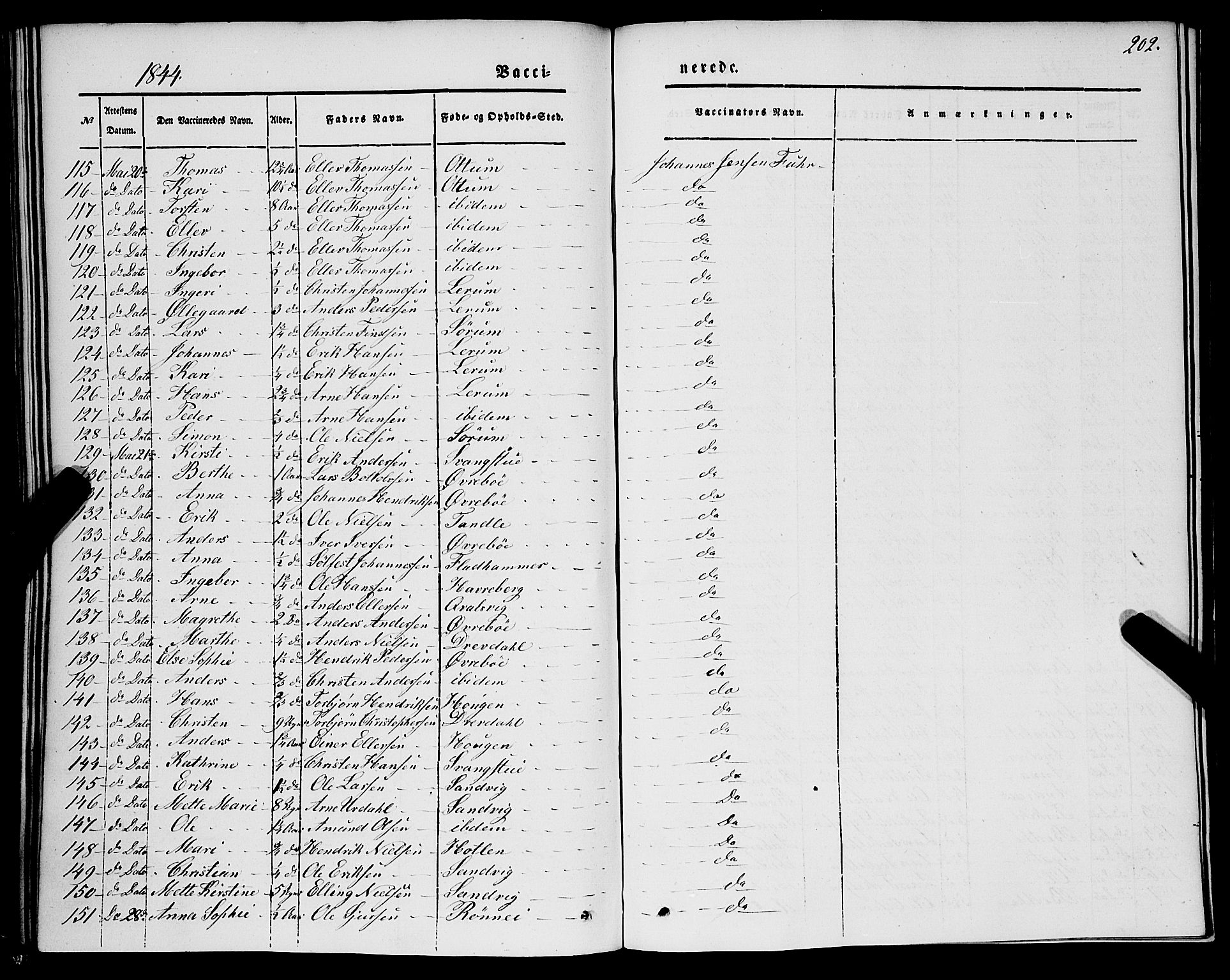 Luster sokneprestembete, SAB/A-81101/H/Haa/Haaa/L0006: Parish register (official) no. A 6, 1840-1848, p. 202