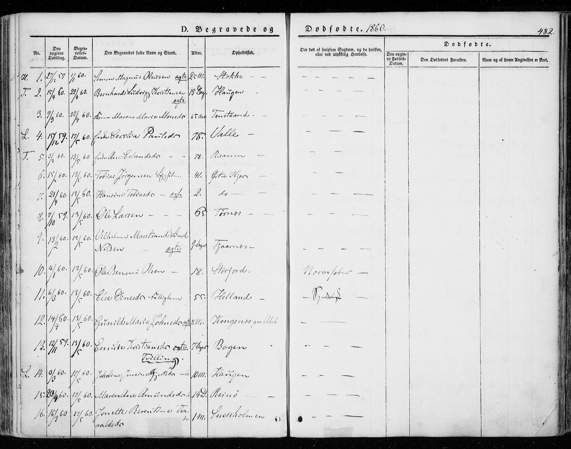 Ministerialprotokoller, klokkerbøker og fødselsregistre - Nordland, AV/SAT-A-1459/872/L1033: Parish register (official) no. 872A08, 1840-1863, p. 482