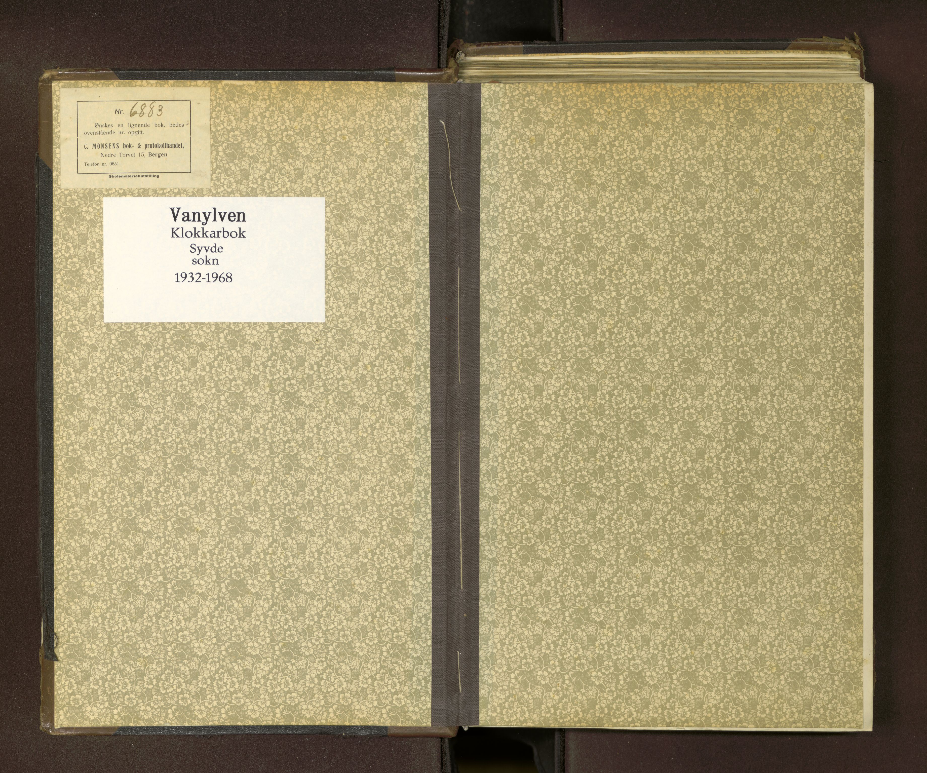 Ministerialprotokoller, klokkerbøker og fødselsregistre - Møre og Romsdal, SAT/A-1454/502/L0029: Parish register (copy) no. 502---, 1932-1968