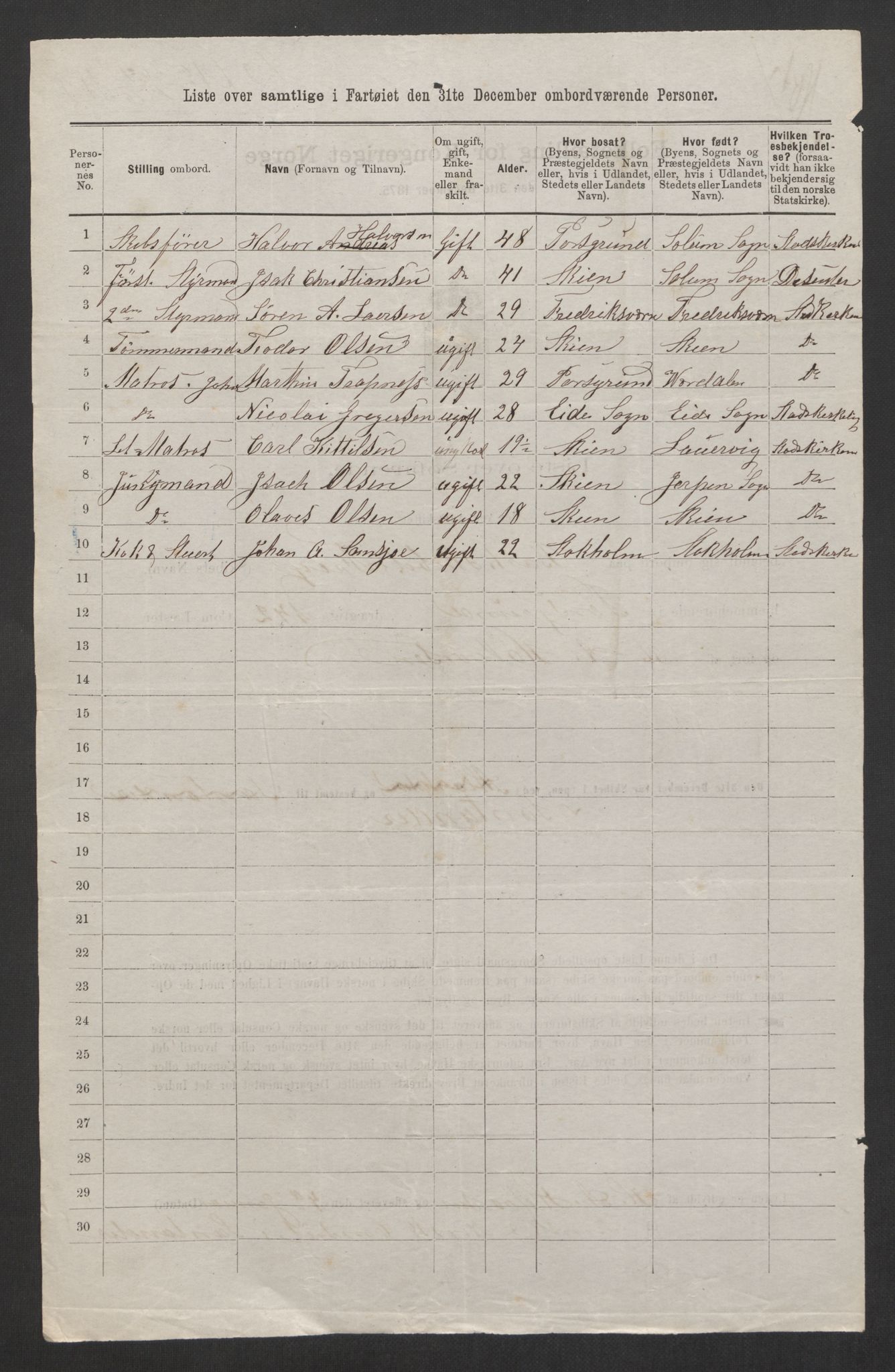 RA, 1875 census, lists of crew on ships: Ships in ports abroad, 1875, p. 798