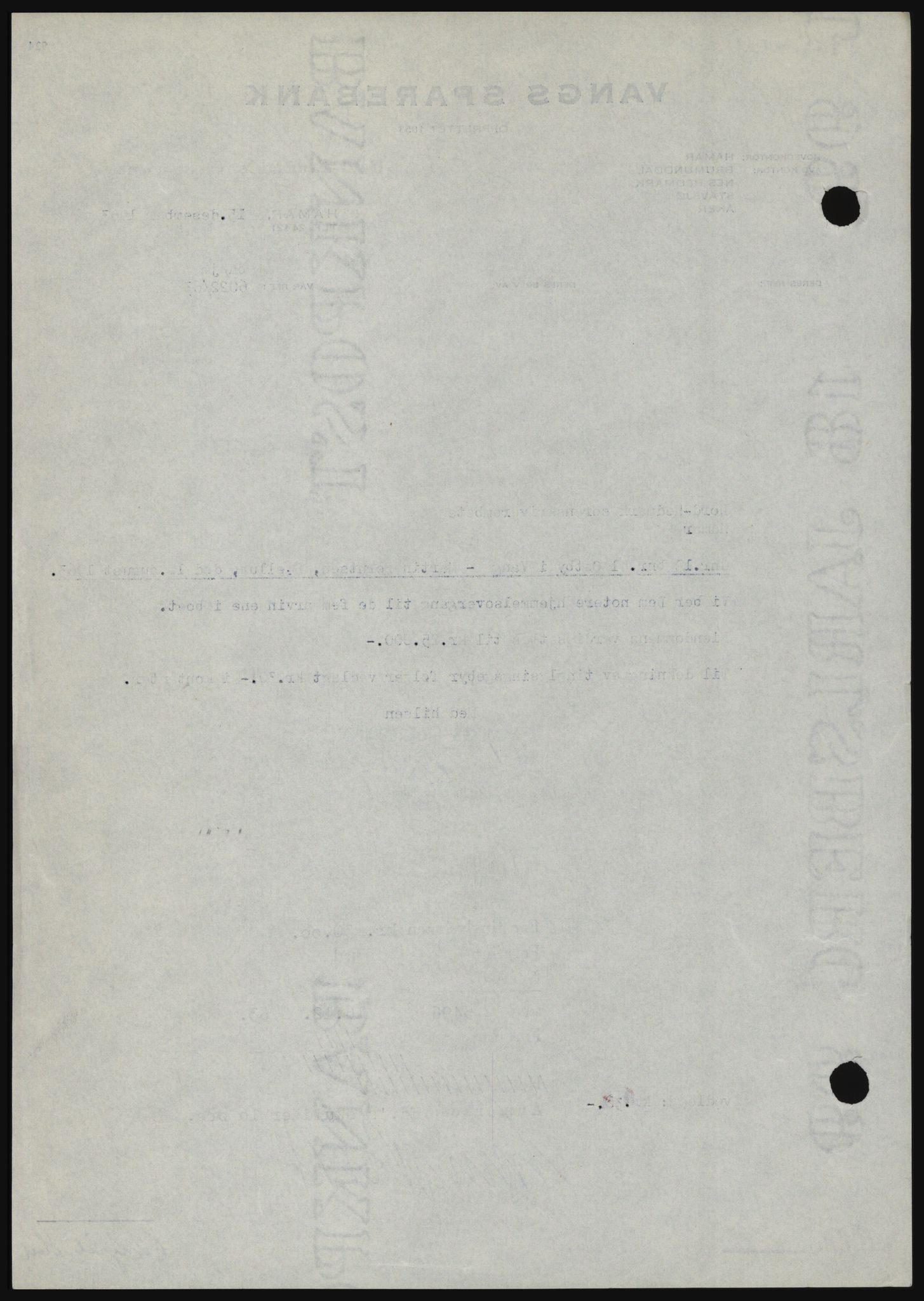 Nord-Hedmark sorenskriveri, SAH/TING-012/H/Hc/L0019: Mortgage book no. 19, 1963-1964, Diary no: : 5496/1963