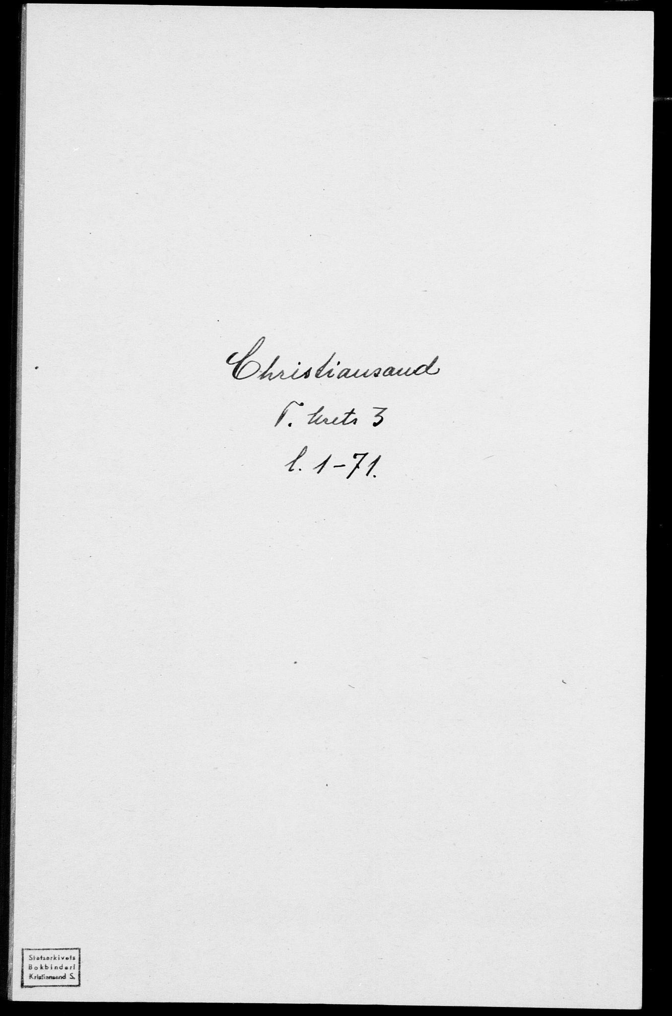 SAK, 1875 census for 1001P Kristiansand, 1875, p. 293