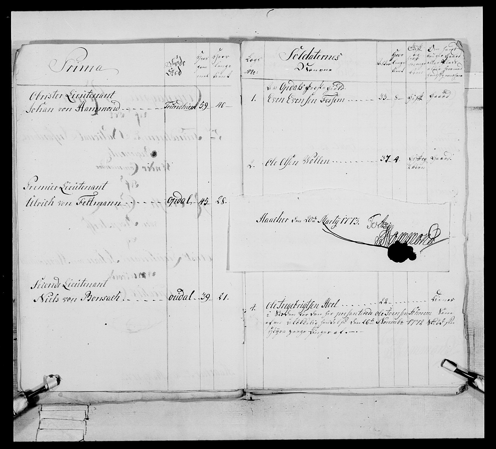 Generalitets- og kommissariatskollegiet, Det kongelige norske kommissariatskollegium, AV/RA-EA-5420/E/Eh/L0076: 2. Trondheimske nasjonale infanteriregiment, 1766-1773, p. 497