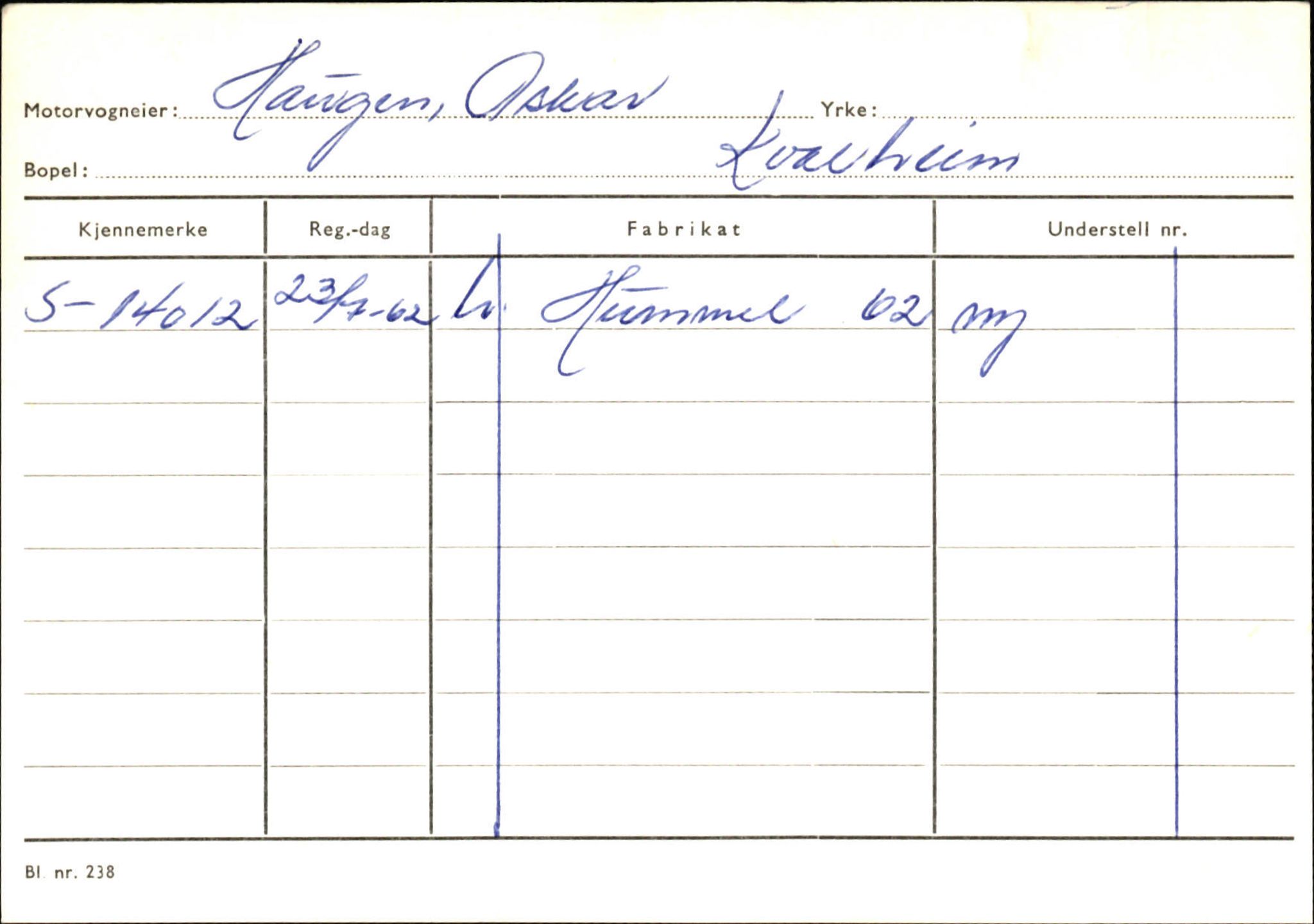 Statens vegvesen, Sogn og Fjordane vegkontor, AV/SAB-A-5301/4/F/L0144: Registerkort Vågsøy A-R, 1945-1975, p. 951