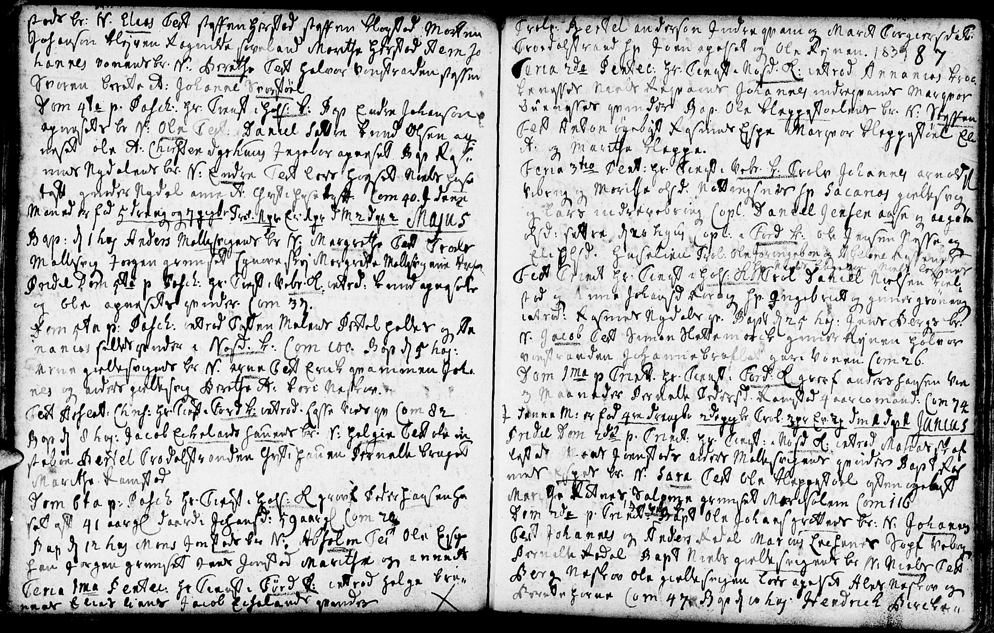 Førde sokneprestembete, AV/SAB-A-79901/H/Haa/Haaa/L0002: Parish register (official) no. A 2, 1728-1748, p. 87