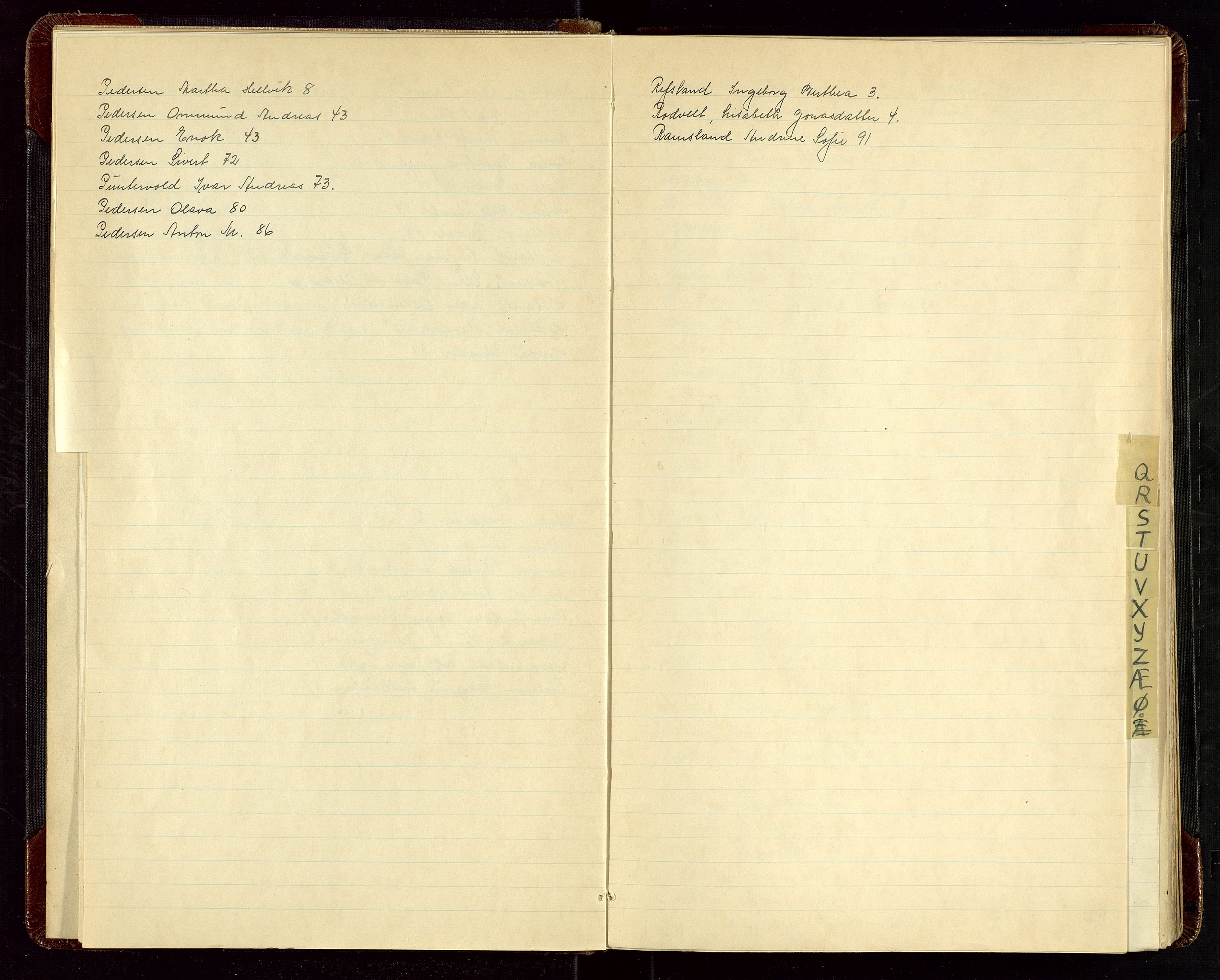 Eigersund lensmannskontor, AV/SAST-A-100171/Gga/L0009: "Protokoll over anmeldte dødsfall" m/alfabetisk navneregister, 1922-1926