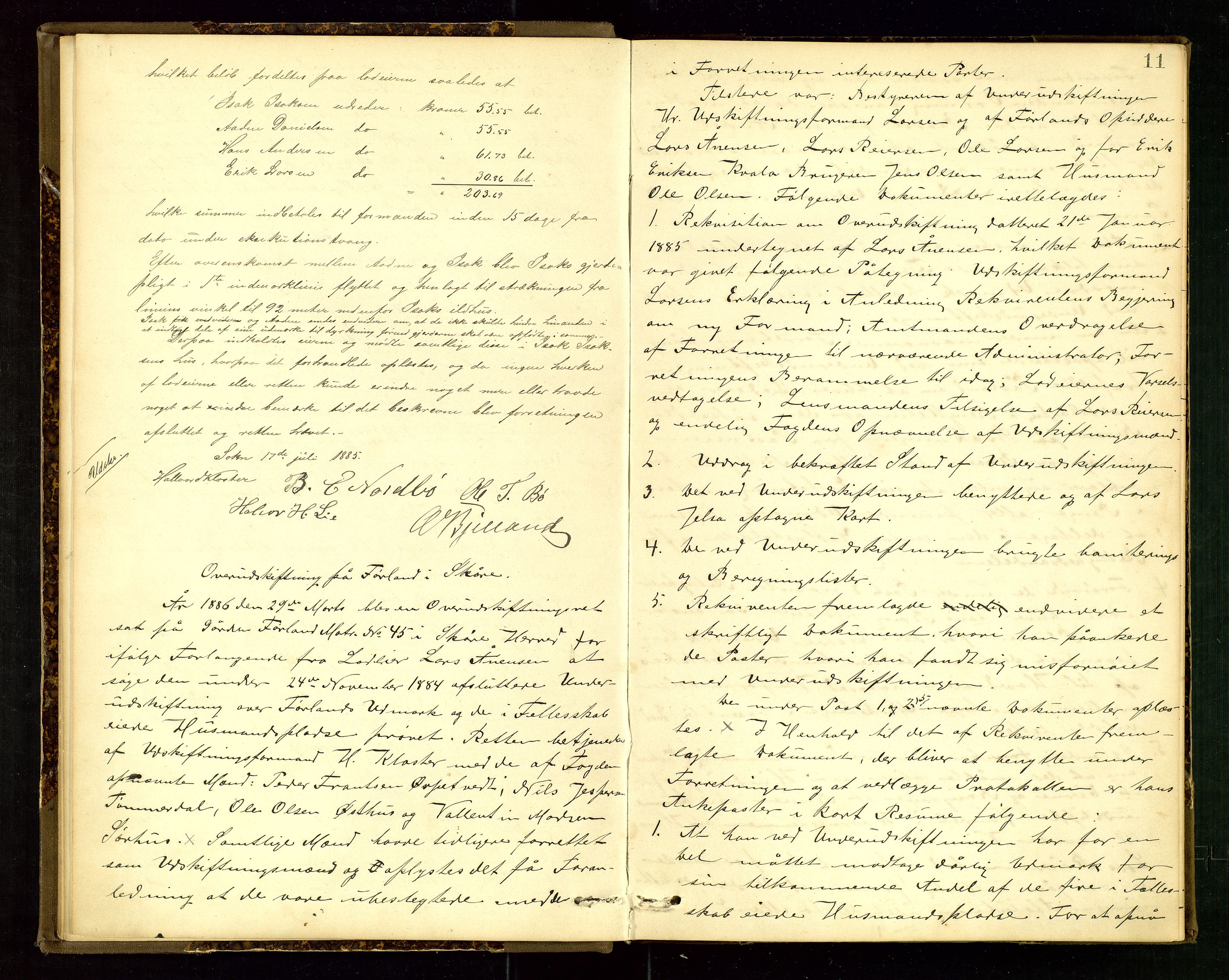 Rogaland jordskifterett, AV/SAST-A-102426/Oa/L0056: Forhandlingsprotokoll, 1884-1908, p. 11