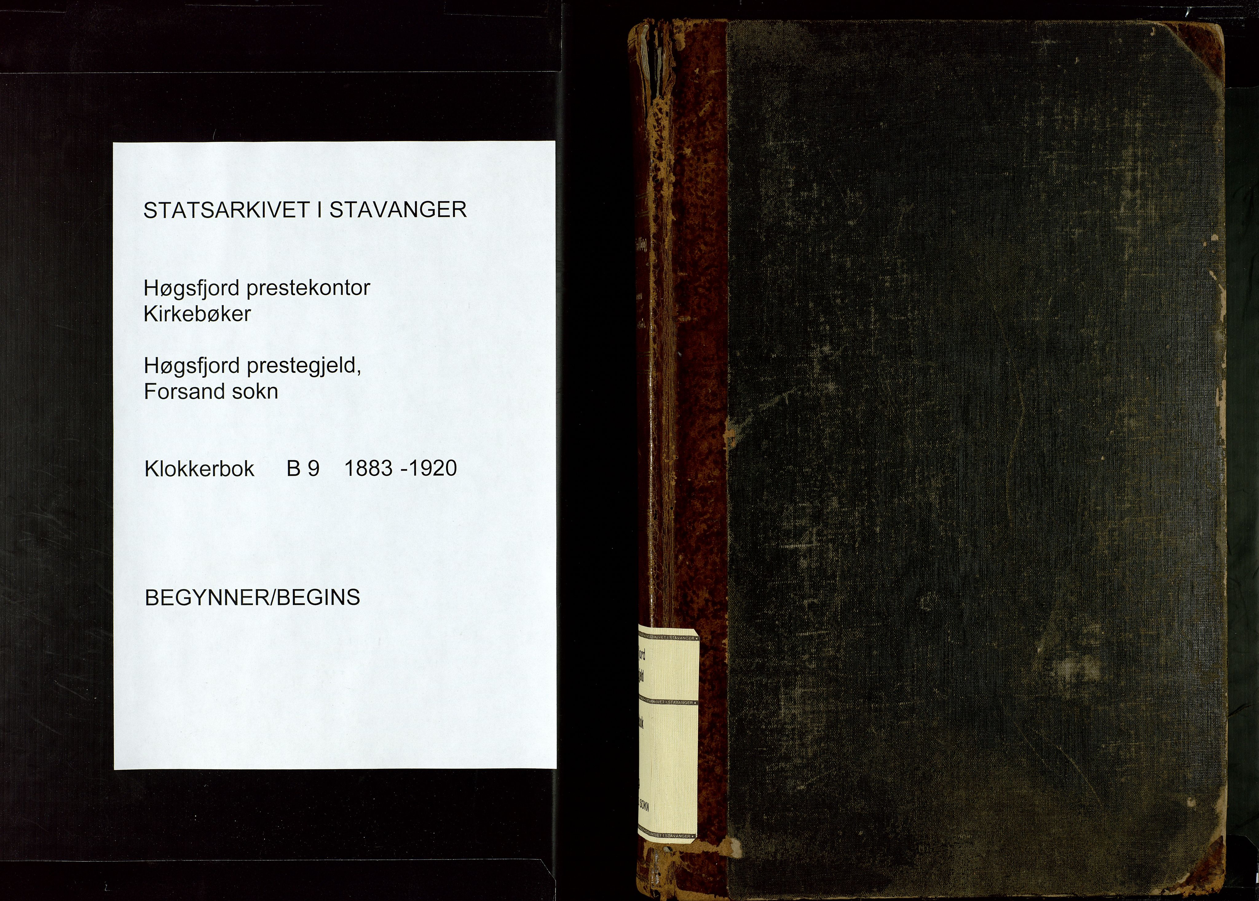 Høgsfjord sokneprestkontor, SAST/A-101624/H/Ha/Hab/L0009: Parish register (copy) no. B 9, 1883-1920