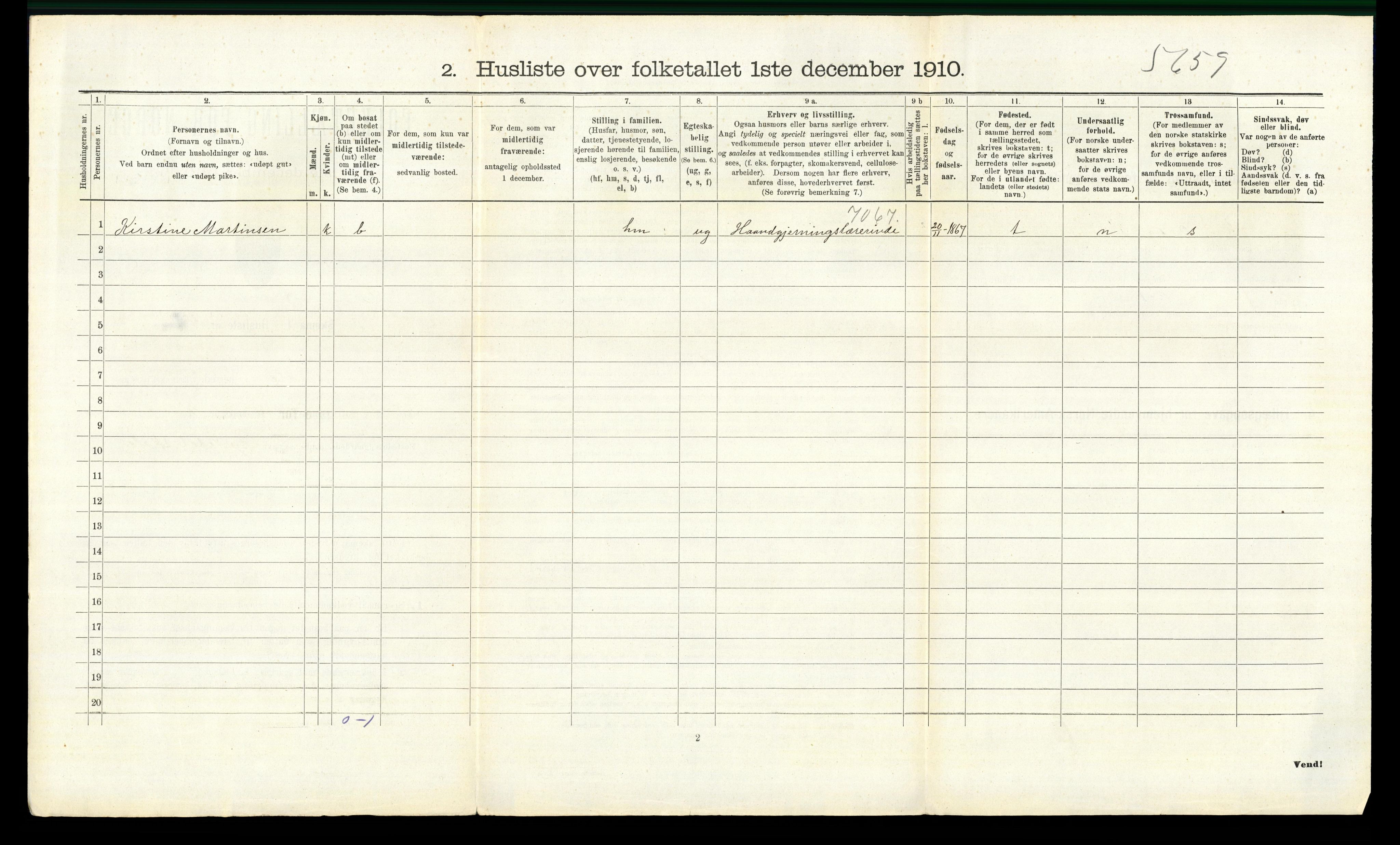 RA, 1910 census for Våler, 1910, p. 637