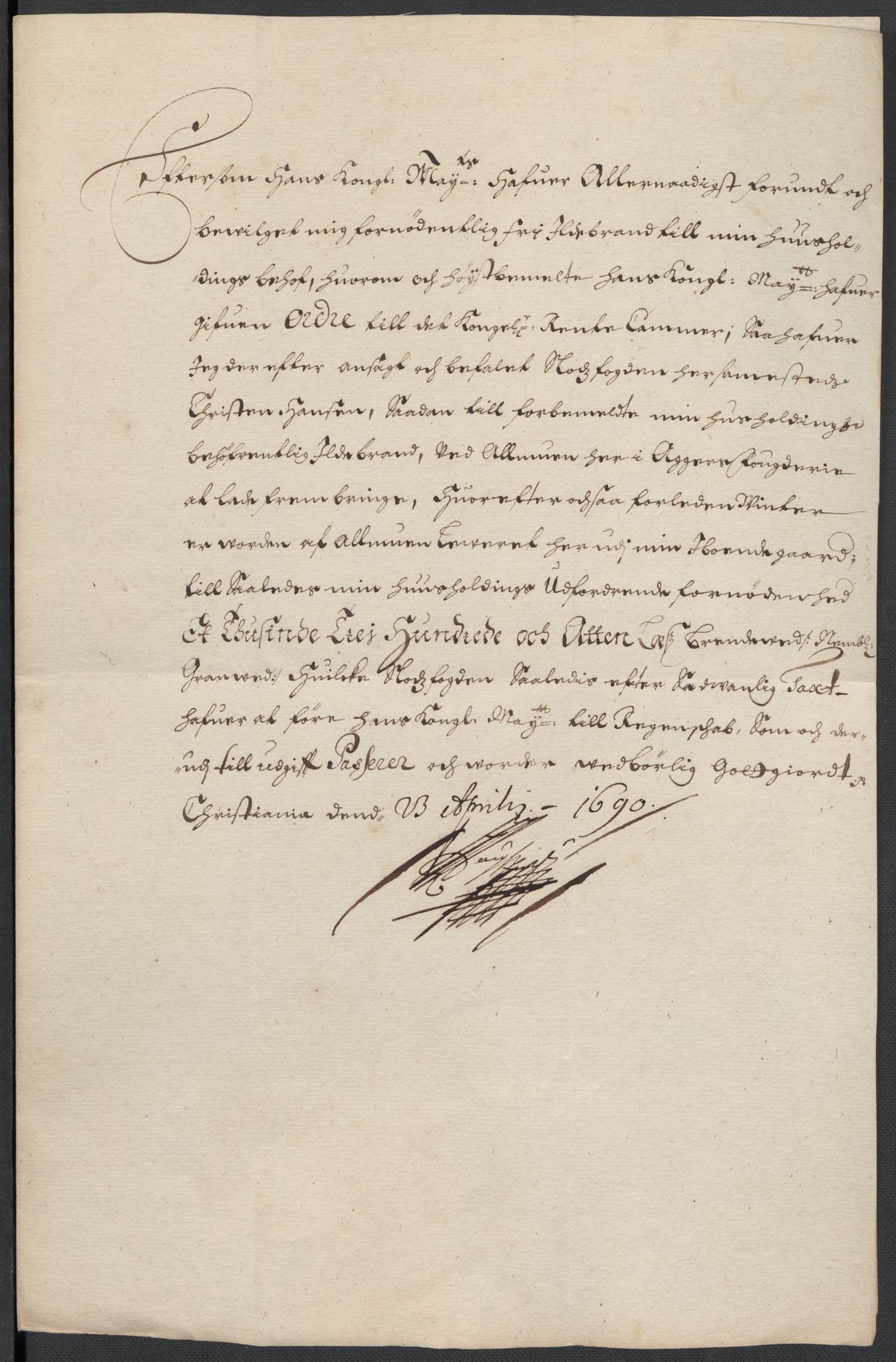 Rentekammeret inntil 1814, Reviderte regnskaper, Fogderegnskap, AV/RA-EA-4092/R08/L0425: Fogderegnskap Aker, 1690-1691, p. 11