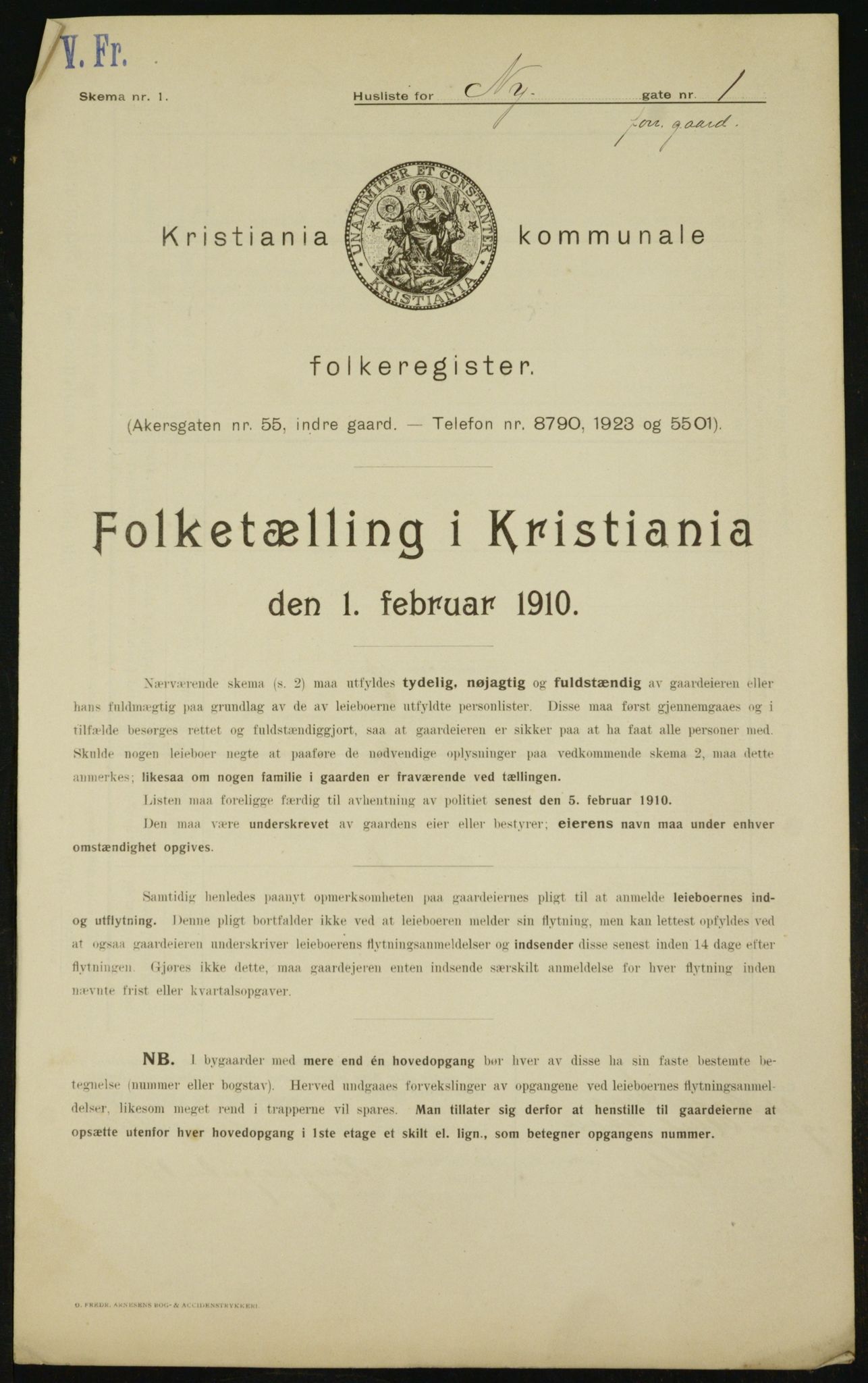 OBA, Municipal Census 1910 for Kristiania, 1910, p. 71372
